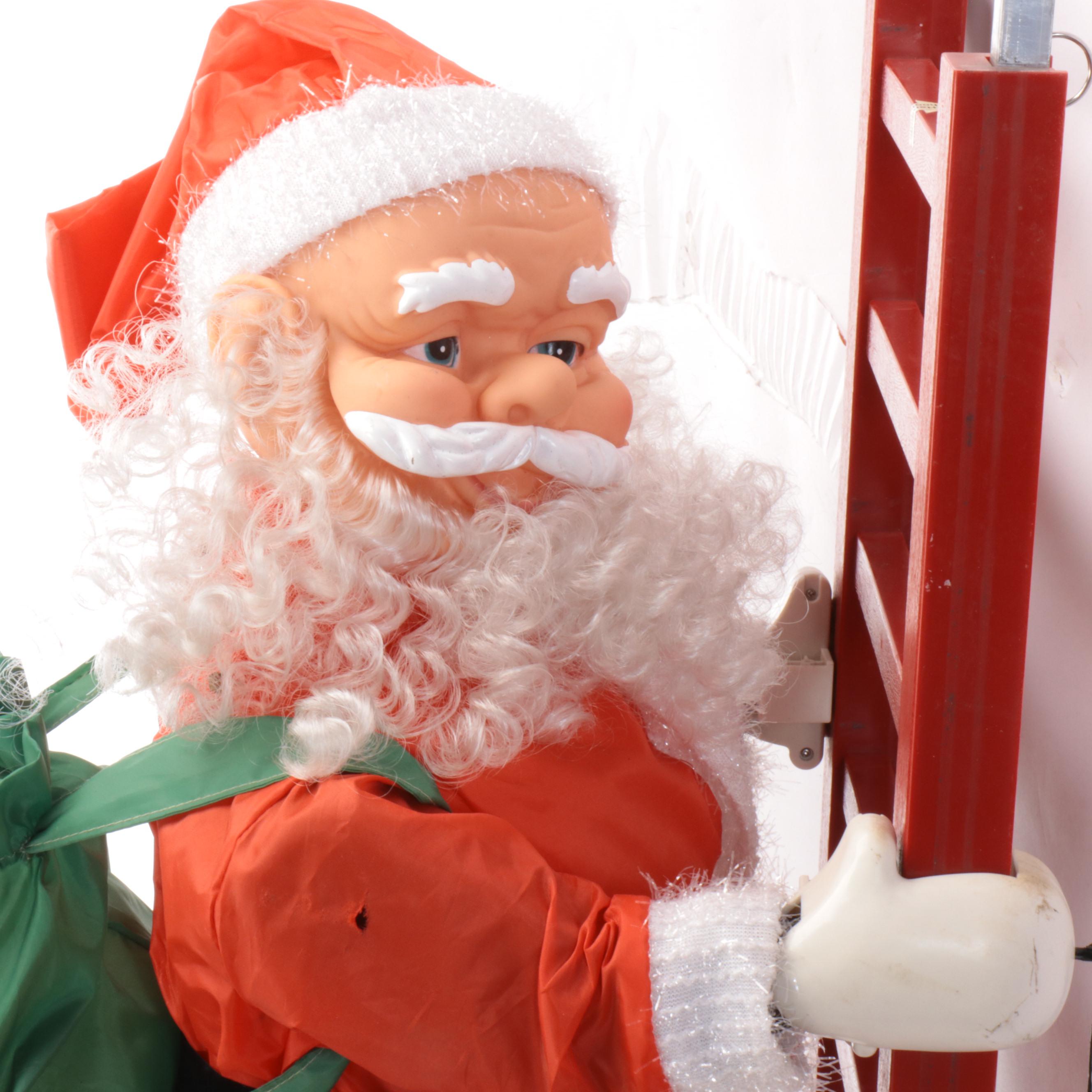 Mr. Christmas 10' Outdoor Ladder Climbing Santa