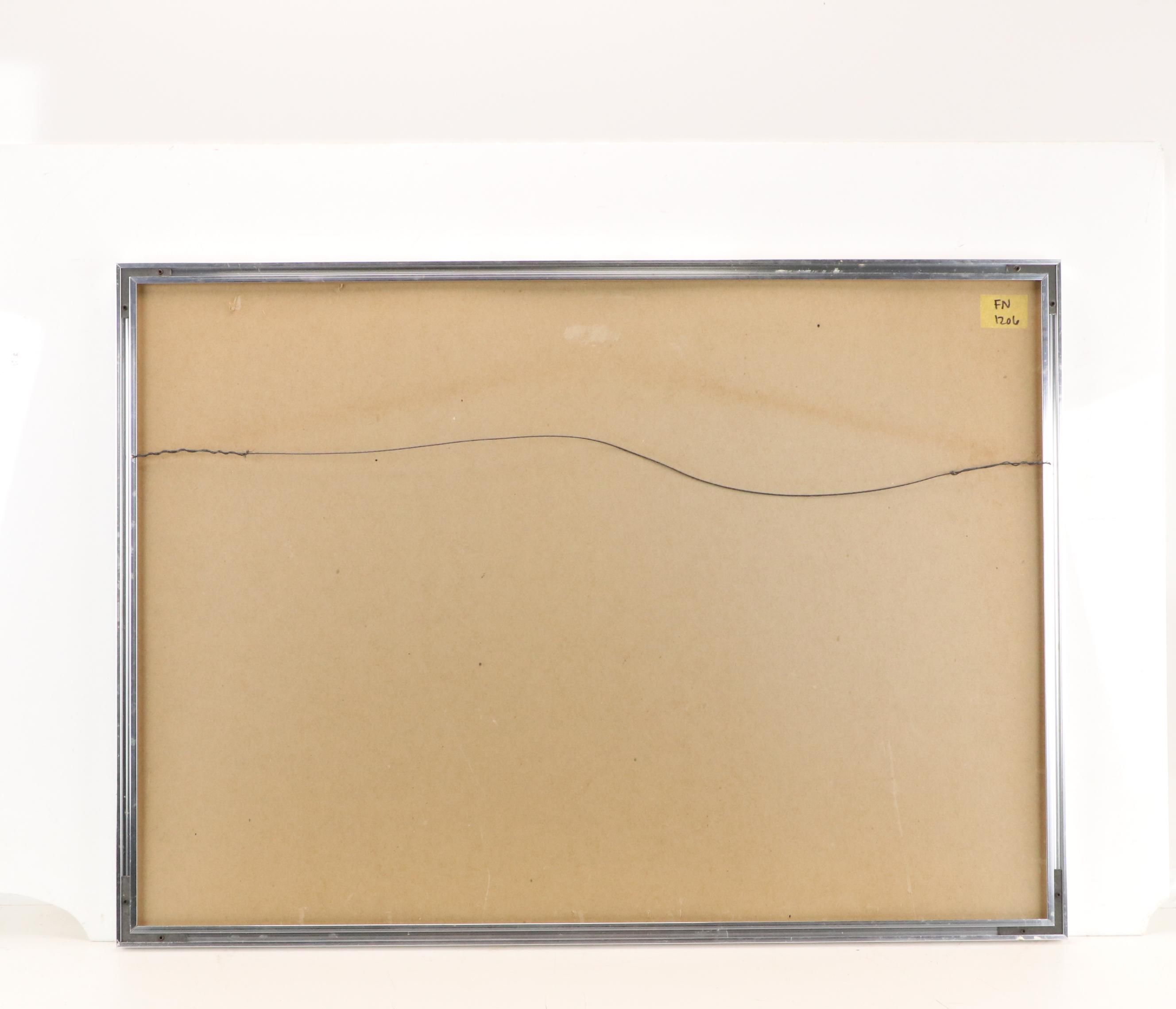 Rex Brandt Landscape Watercolor Painting "N.E. Wind," 1969