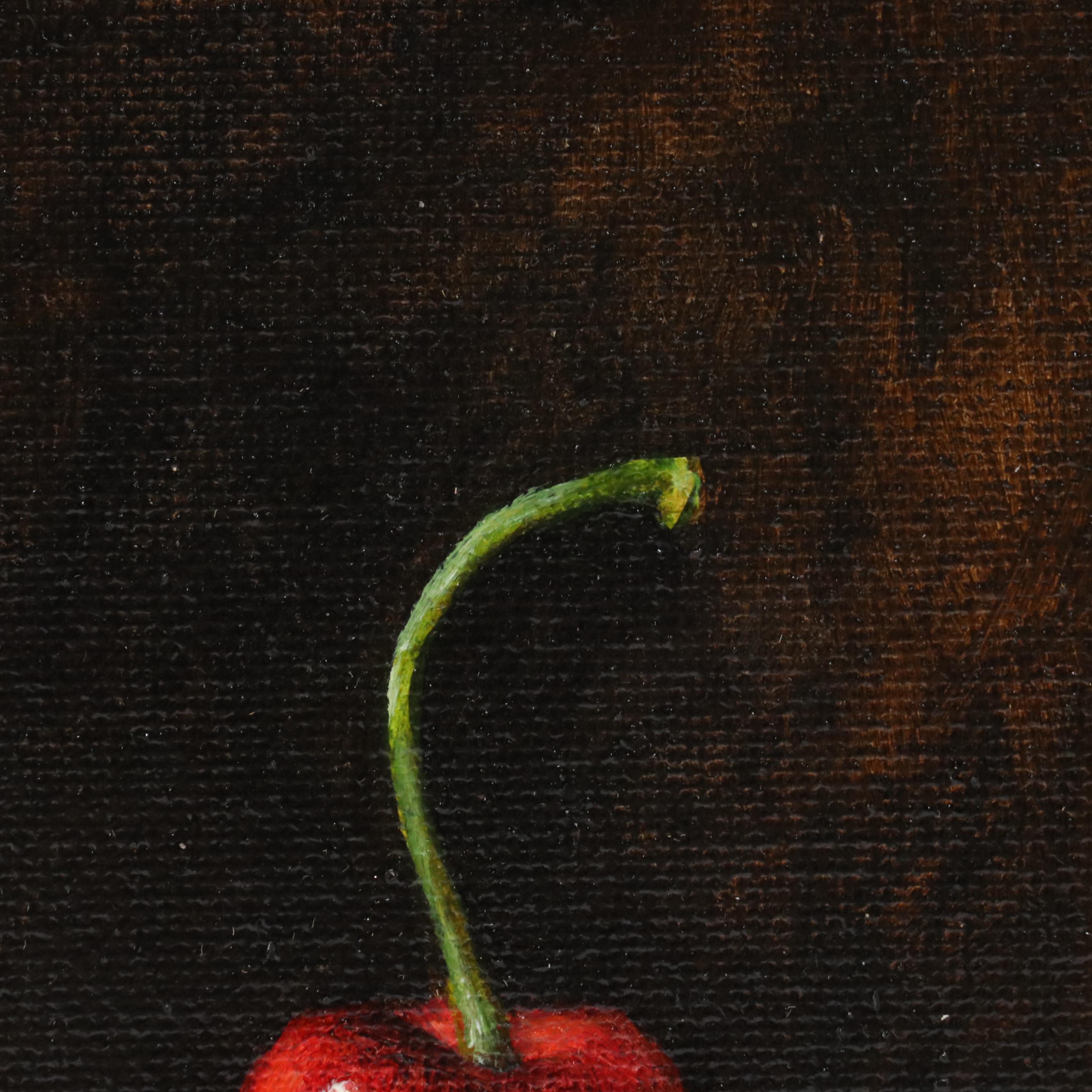 Houra Alghizzi Still Life Oil Painting "Red Cherry," 2024