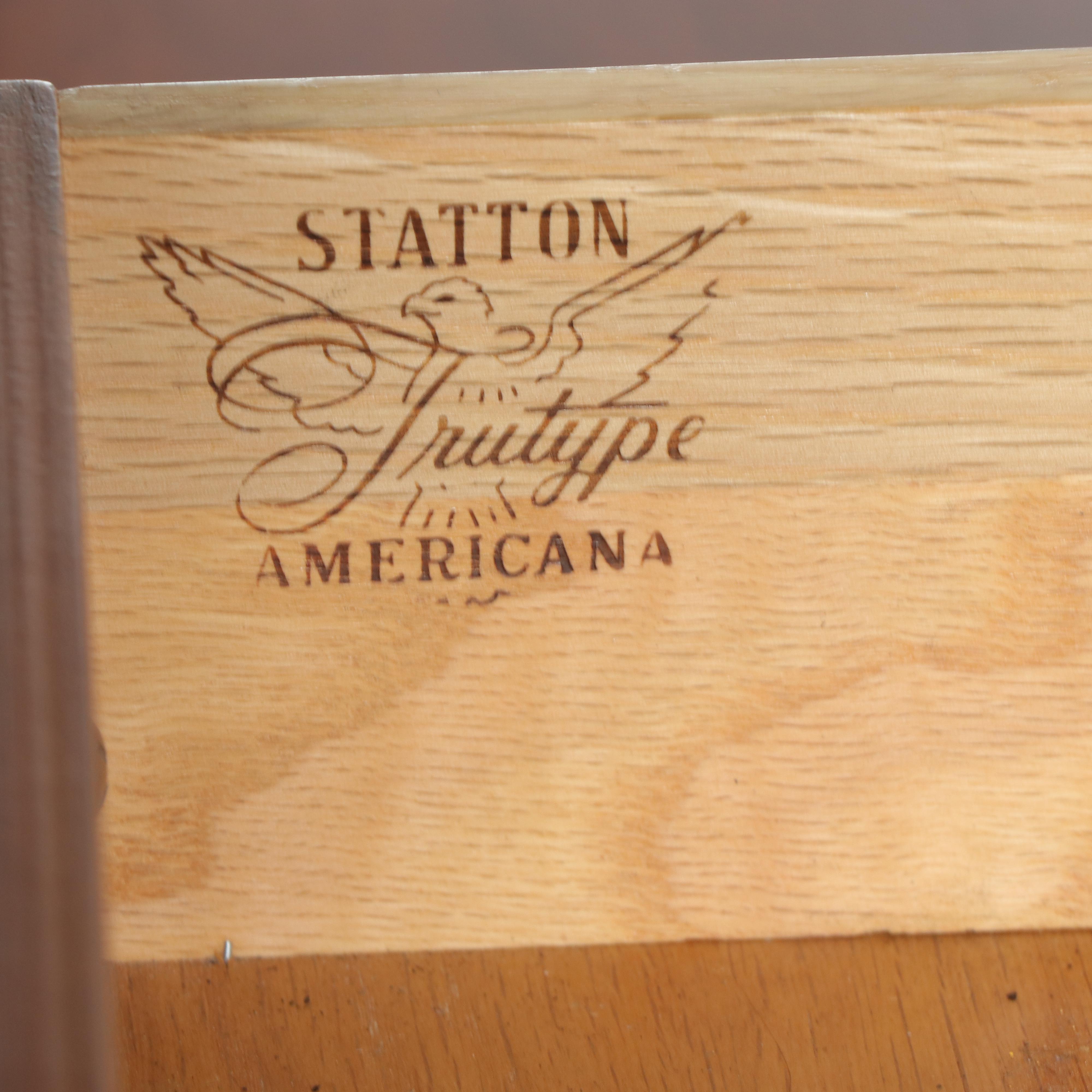 Statton "Trutype Americana" Queen Anne Style Cherrywood Sideboard, dated 1980