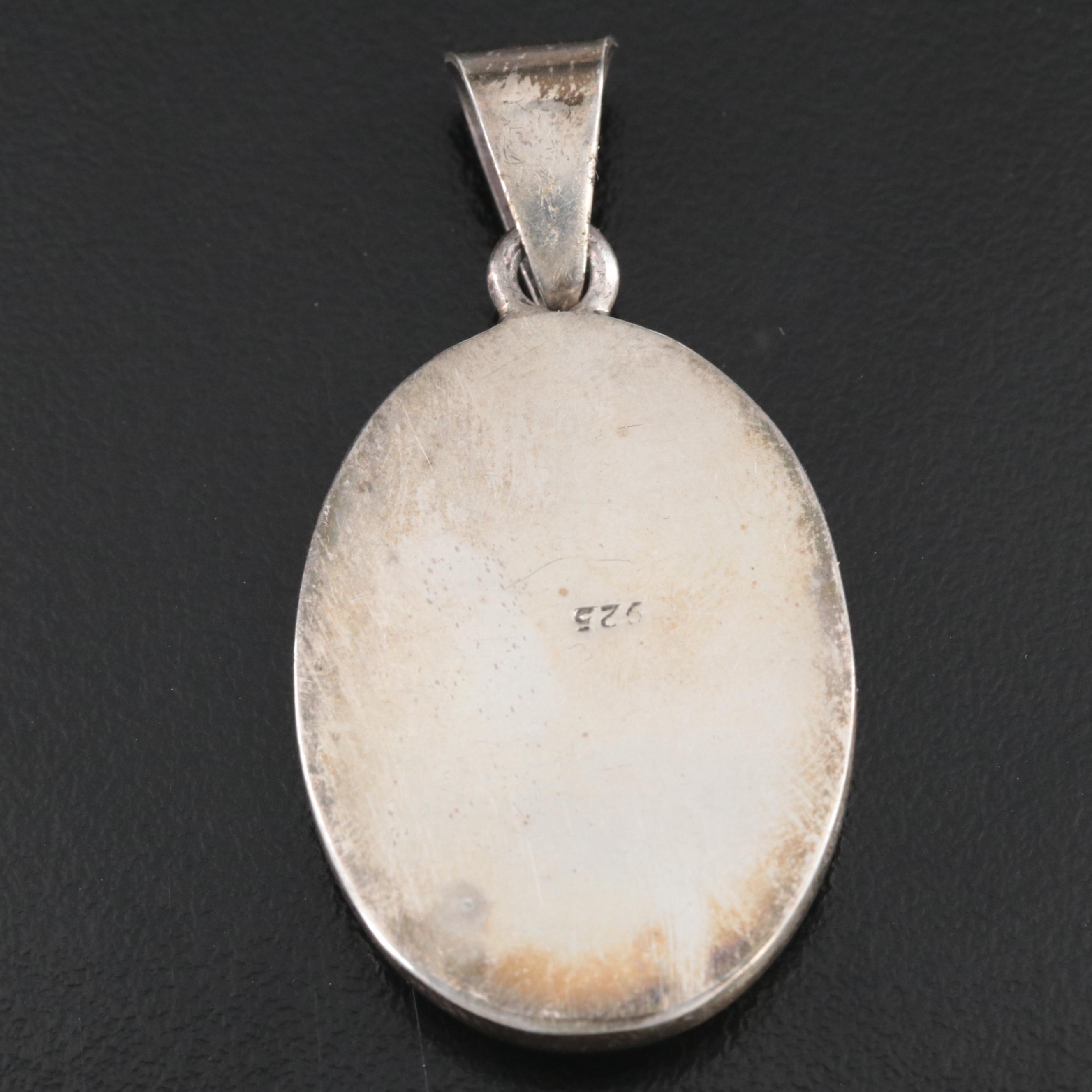 Sterling Abalone Doublet Pendant