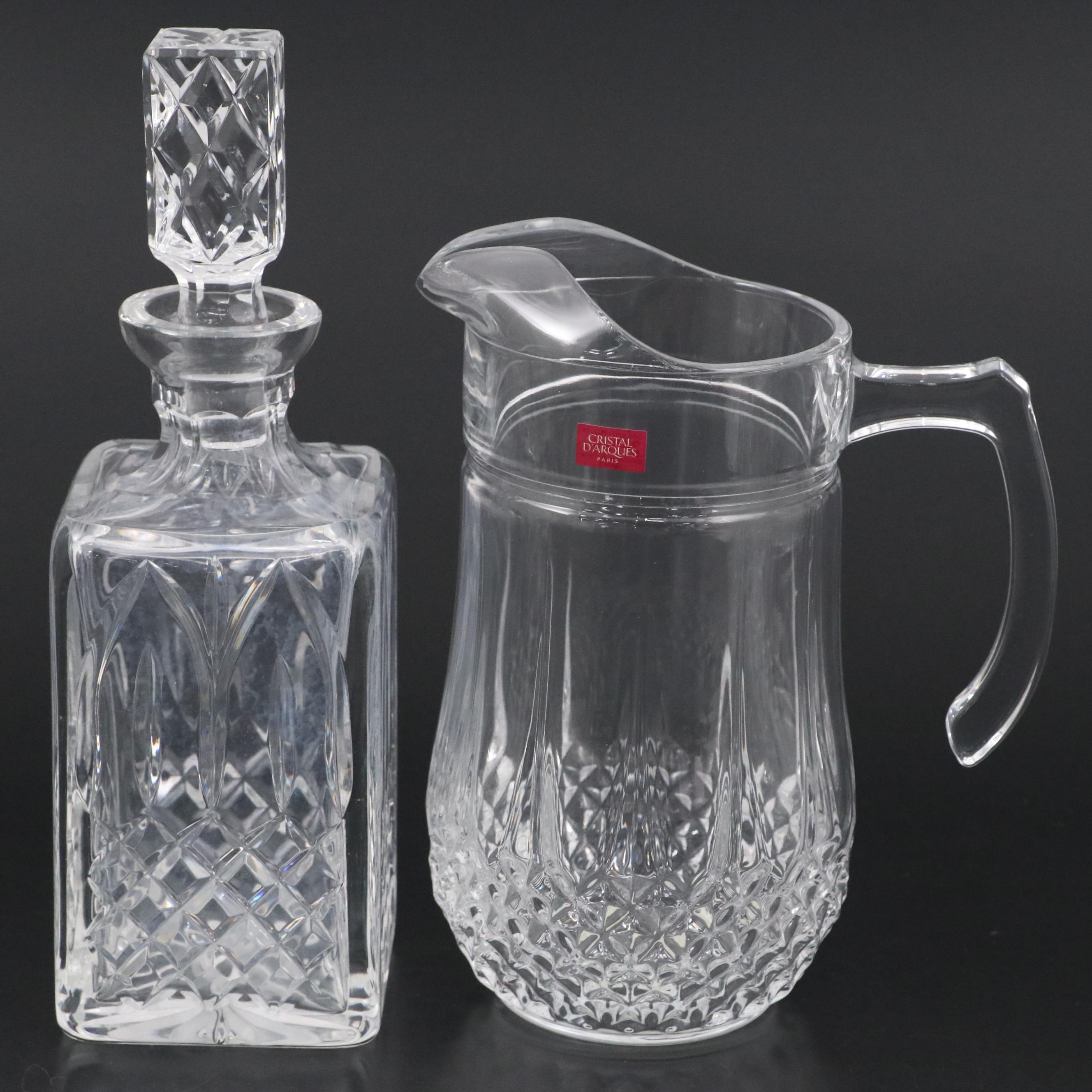 Cristal D'Arques French Crystal "Longchamps" Tableware and Other Decanter