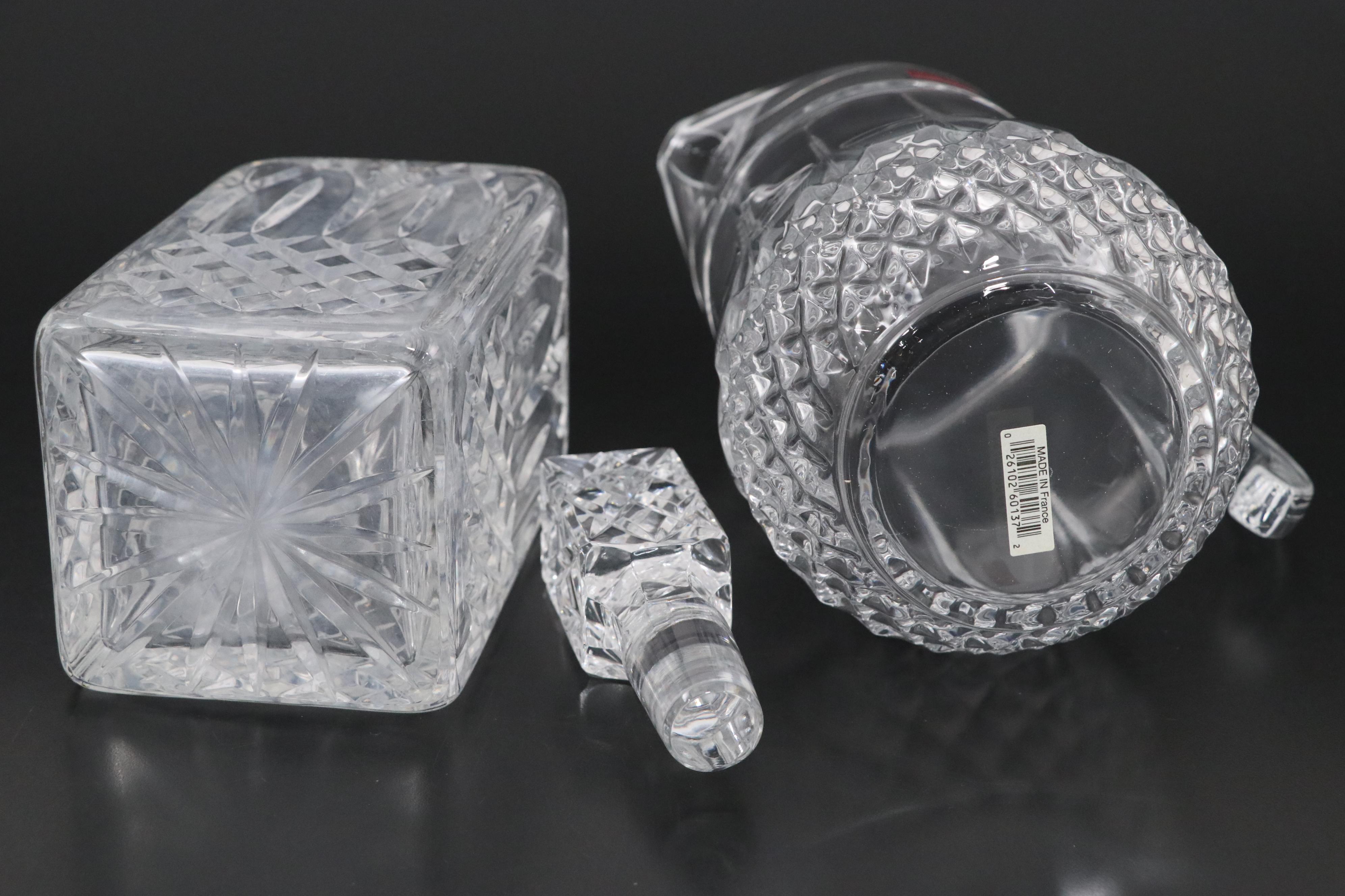 Cristal D'Arques French Crystal "Longchamps" Tableware and Other Decanter