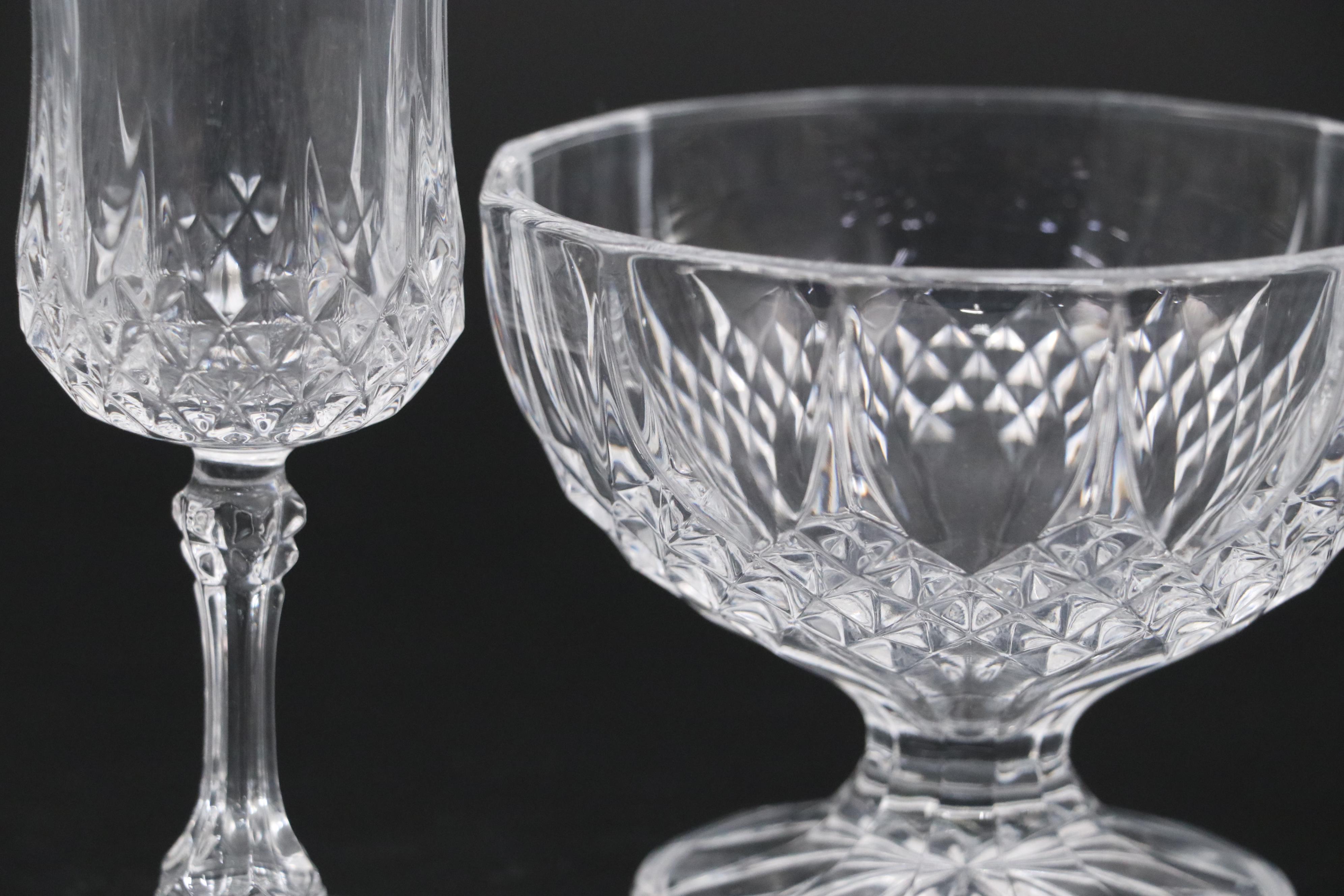 Cristal D'Arques French Crystal "Longchamps" Tableware and Other Decanter