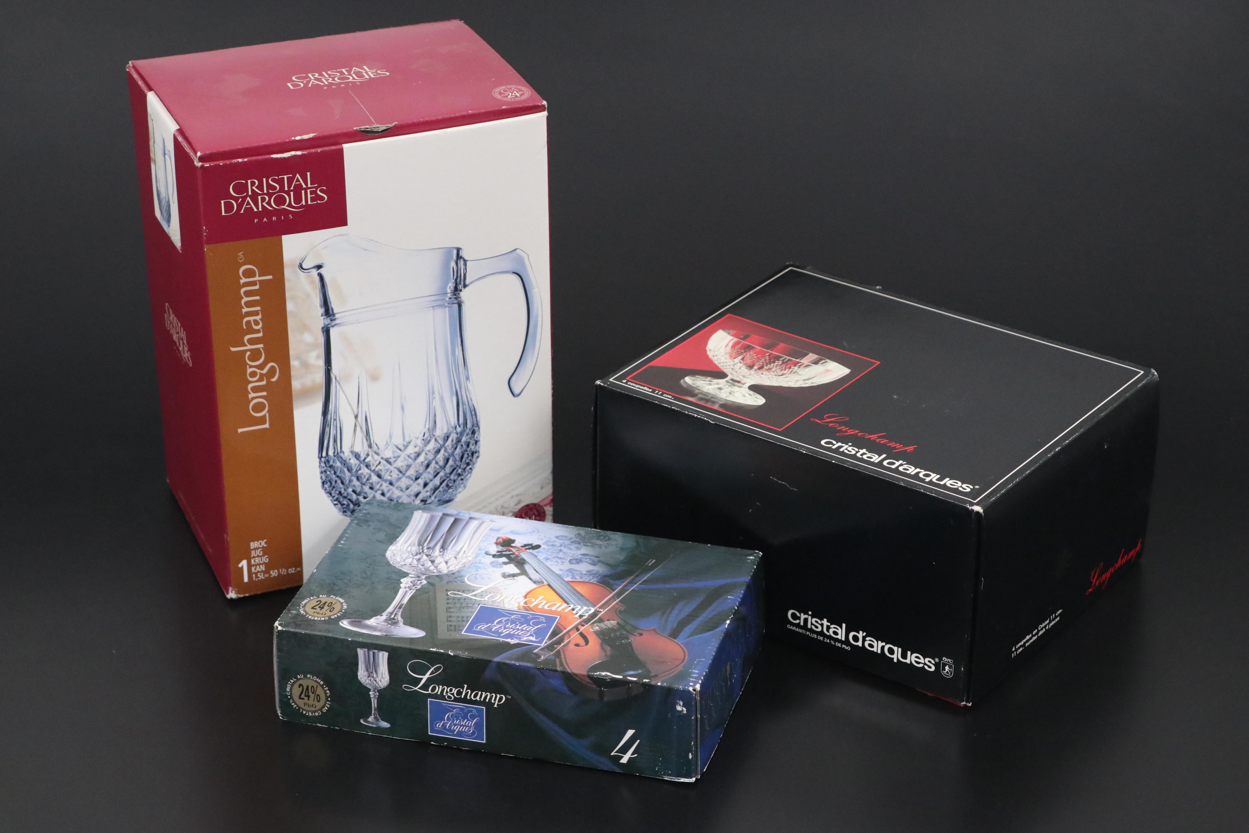 Cristal D'Arques French Crystal "Longchamps" Tableware and Other Decanter