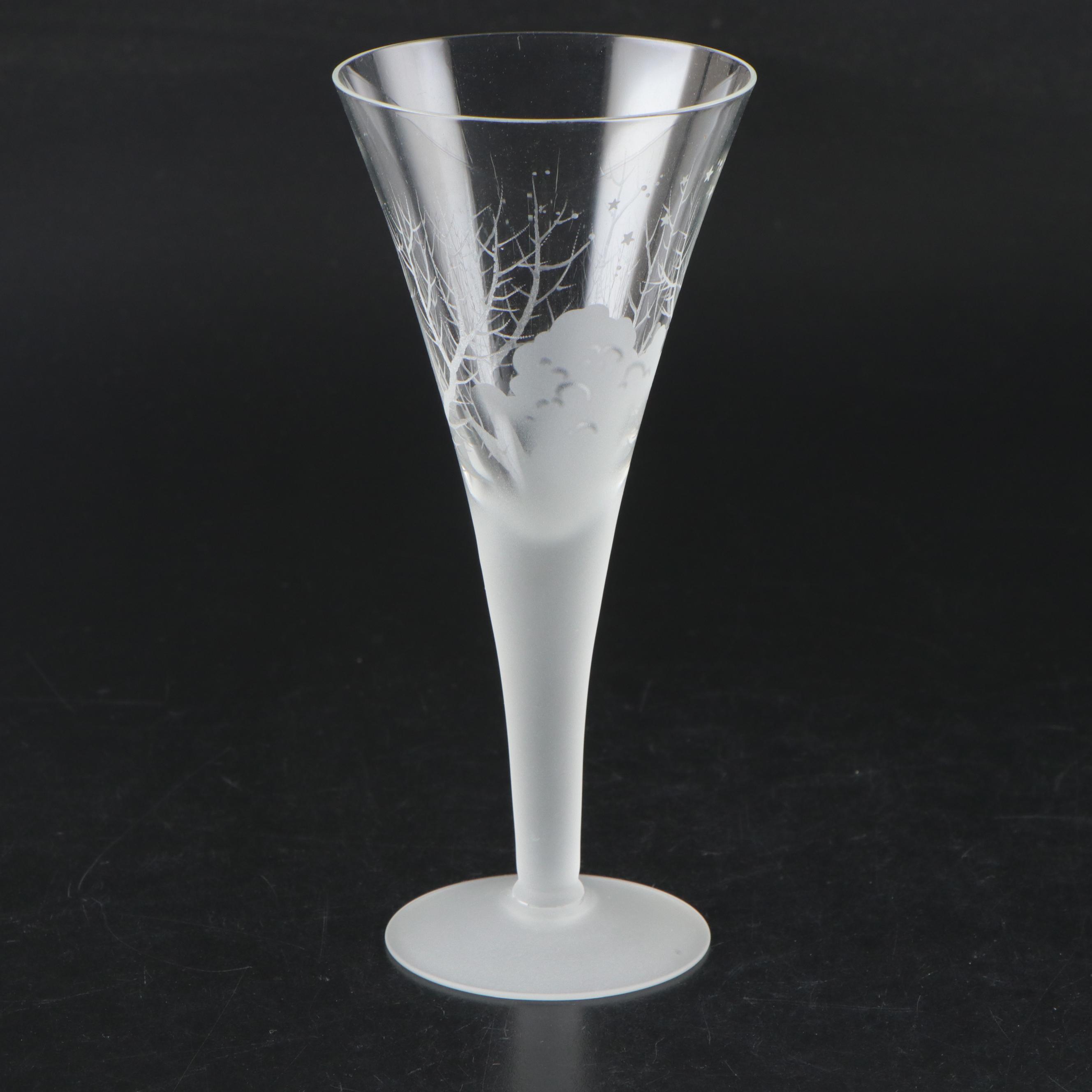 Villeroy & Boch Sauce Glass Boats with Etched Glass Flute and Vase