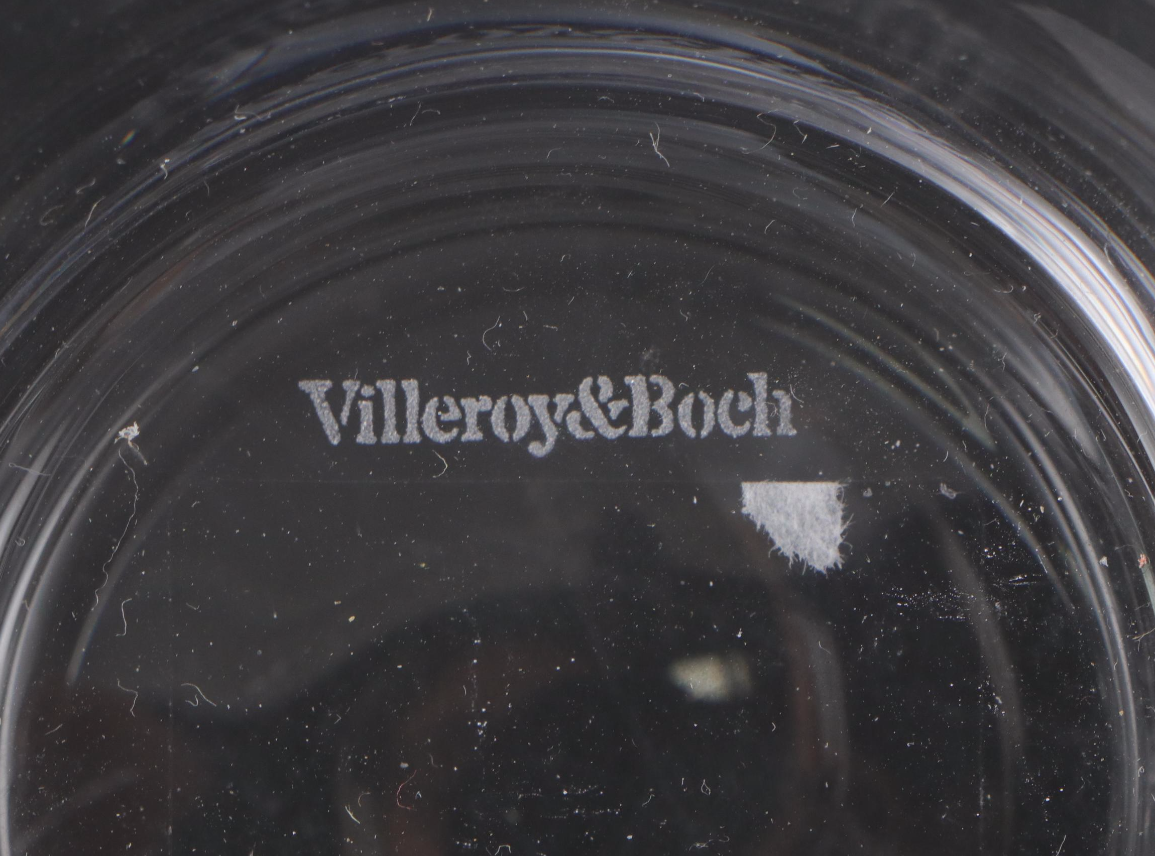 Villeroy & Boch Sauce Glass Boats with Etched Glass Flute and Vase