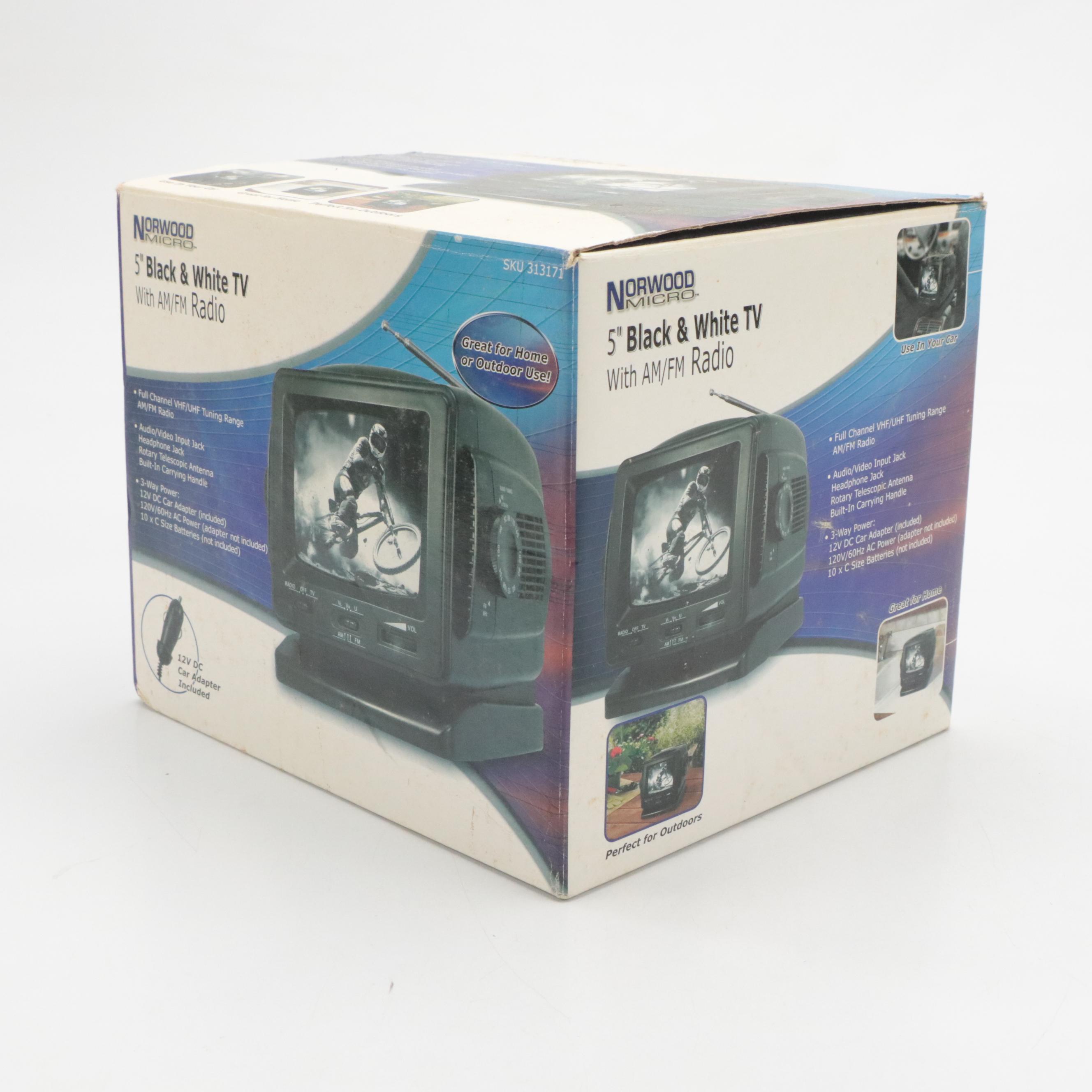 Norwood Micro 5" Black & White TV, Palm Pilot with Original Paperwork, More