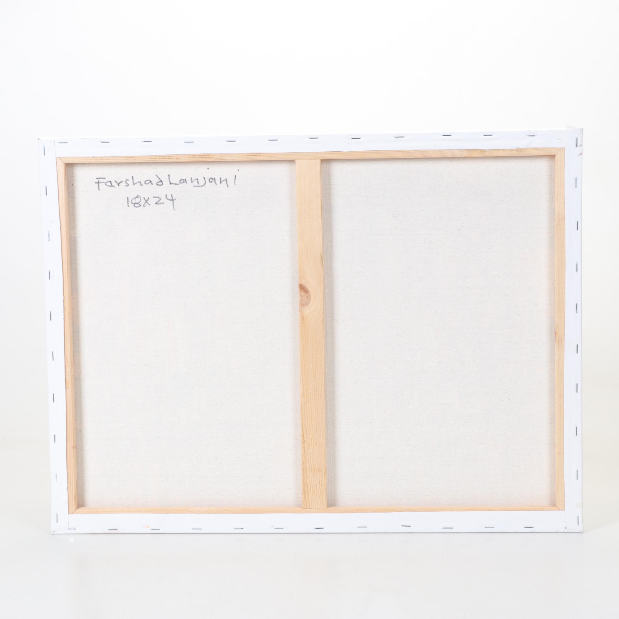 Farshad Lanjani Acrylic Painting of City Street Scene, 21st Century