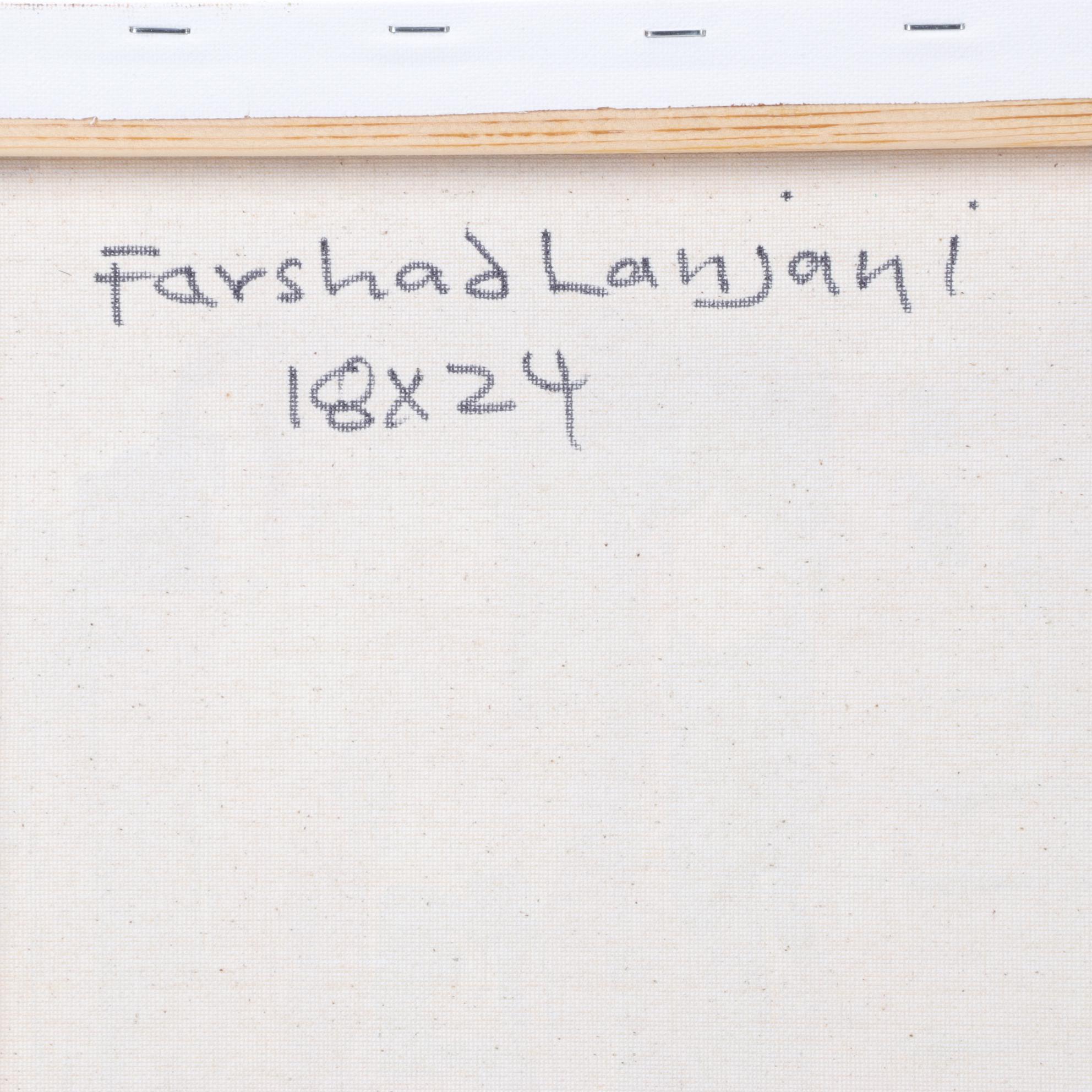 Farshad Lanjani Acrylic Painting of City Street Scene, 21st Century