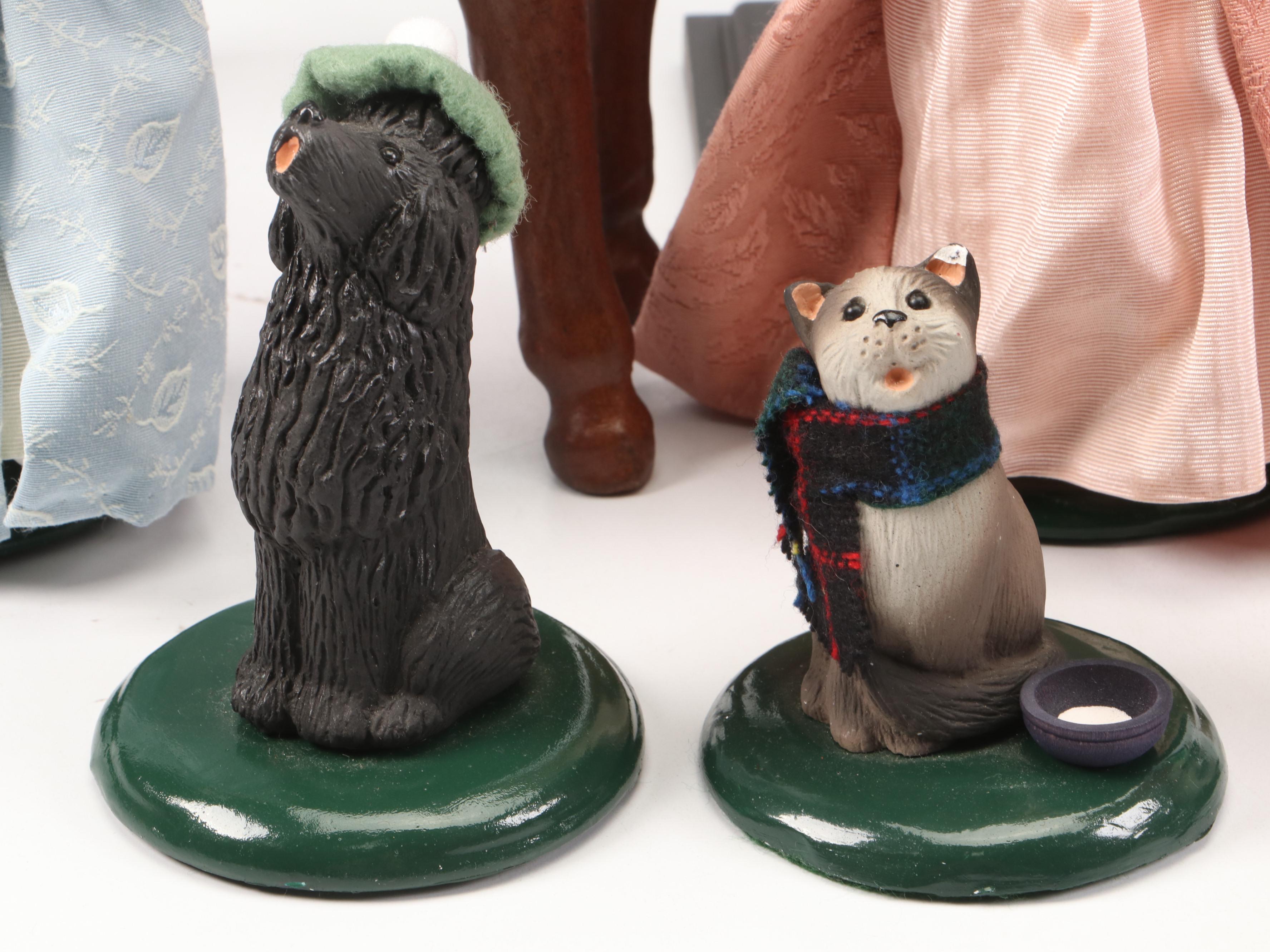 Byers' Choice "Williamsburg" and "The Carolers" Ceramic Figurines with More