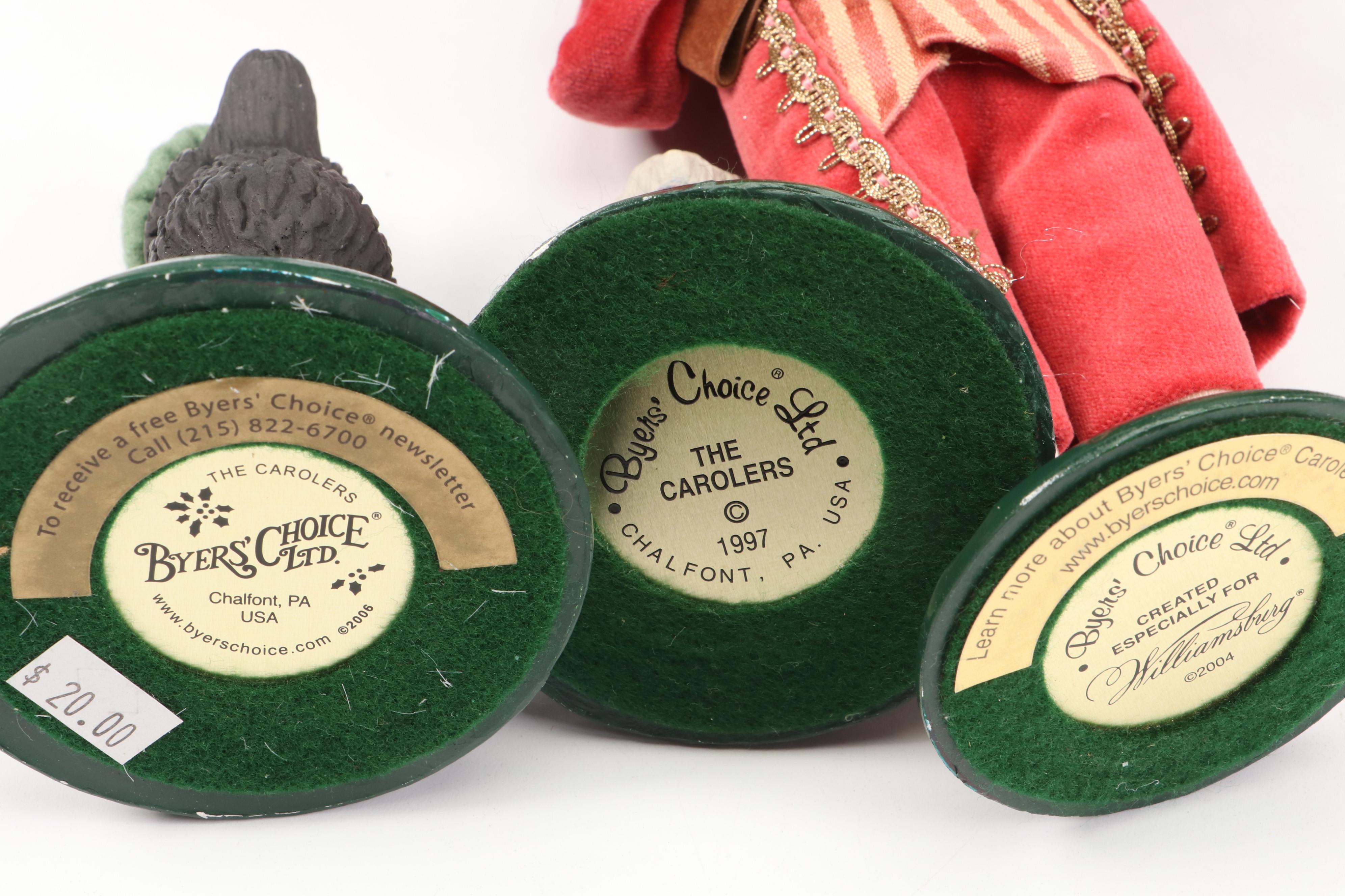 Byers' Choice "Williamsburg" and "The Carolers" Ceramic Figurines with More
