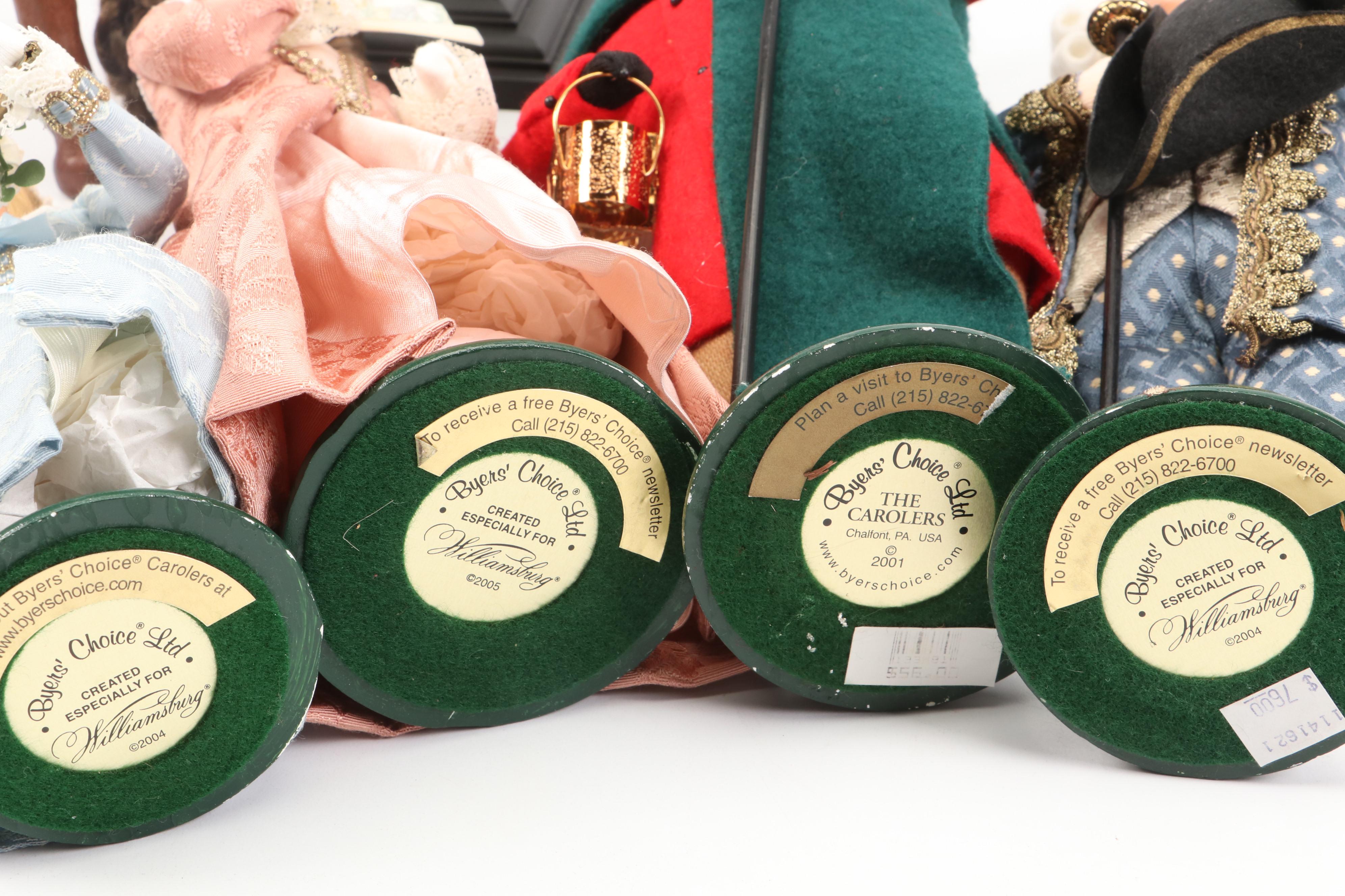 Byers' Choice "Williamsburg" and "The Carolers" Ceramic Figurines with More