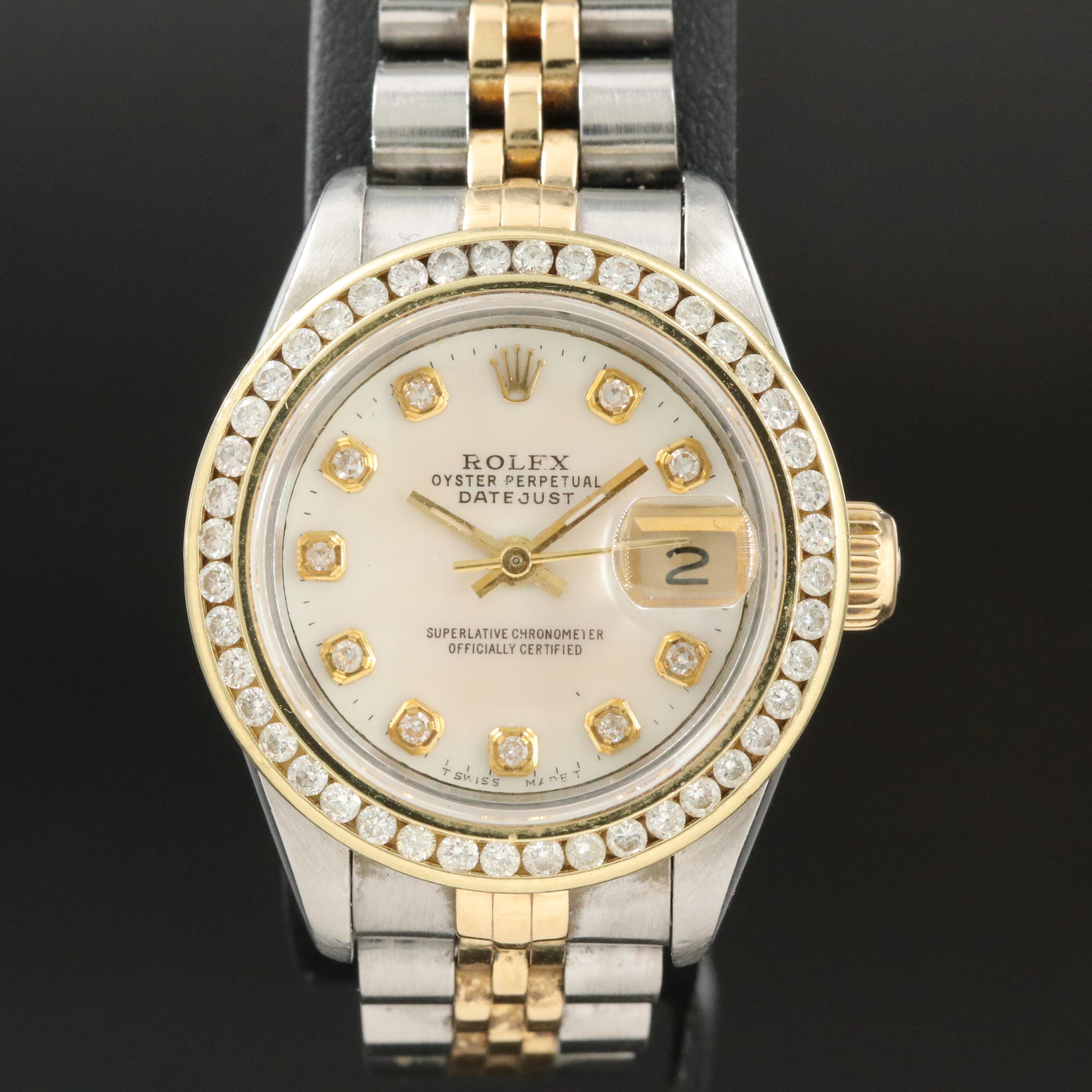 1993 - 94 Rolex Custom Diamond Dial and Bezel Datejust Watch