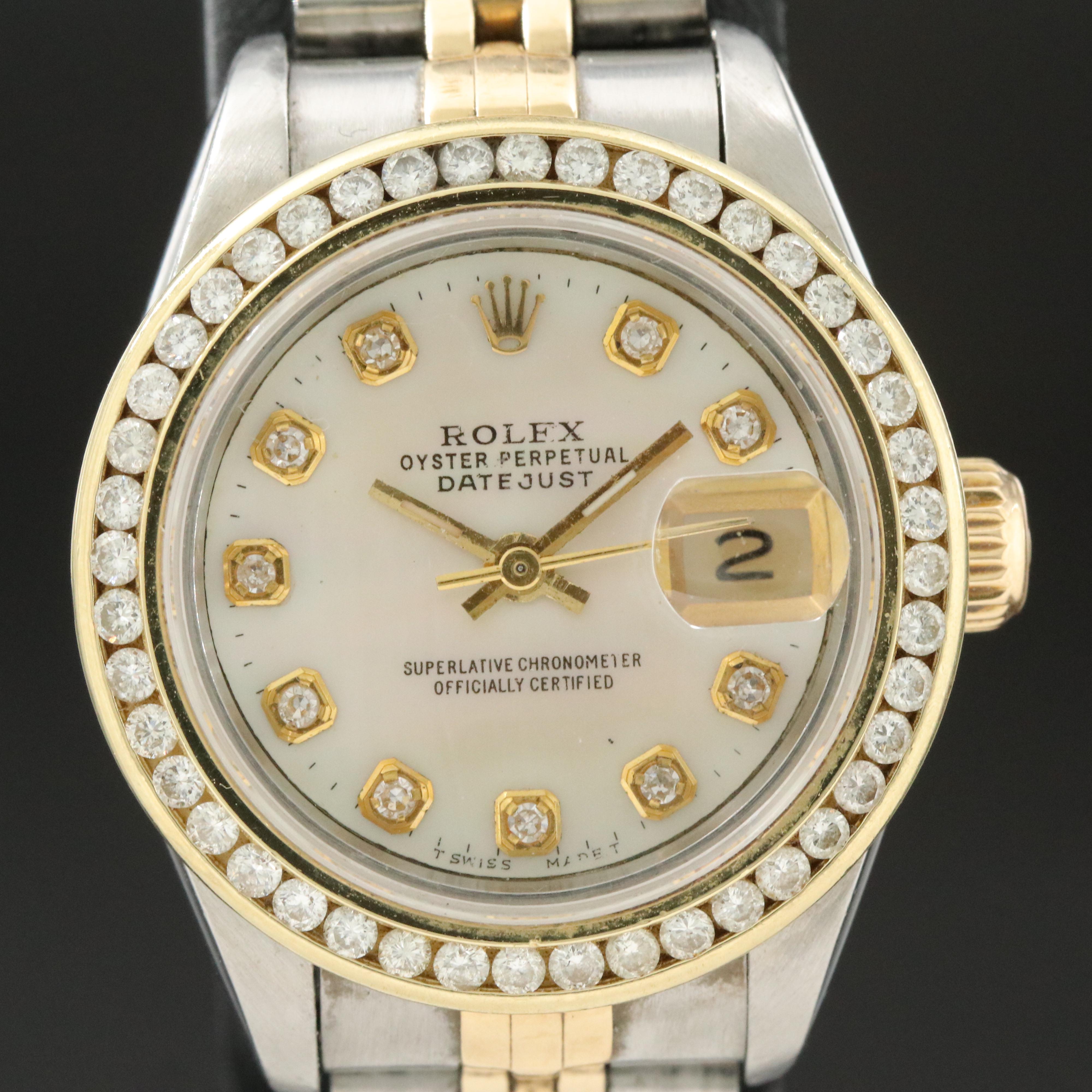1993 - 94 Rolex Custom Diamond Dial and Bezel Datejust Watch