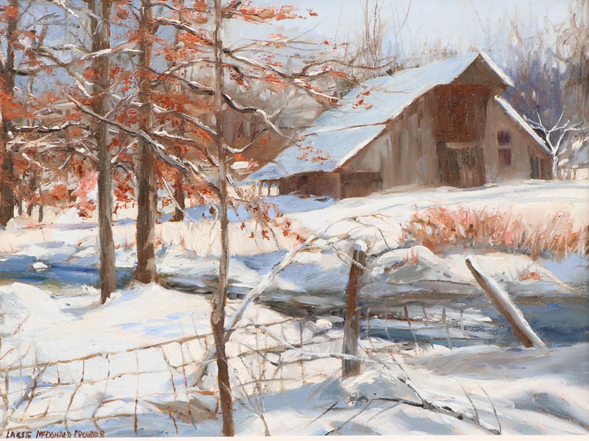 Lassie McDonald Crowder Countryside Landscape Oil Painting