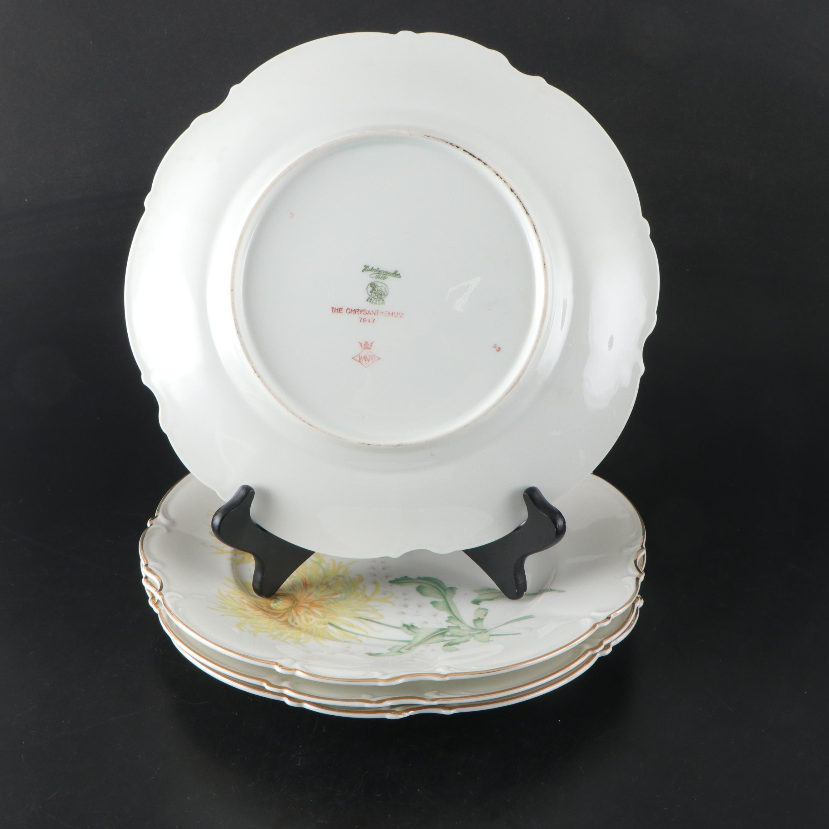 Hutschenreuther "The Chrysanthemum" Dessert Set with Other Tableware