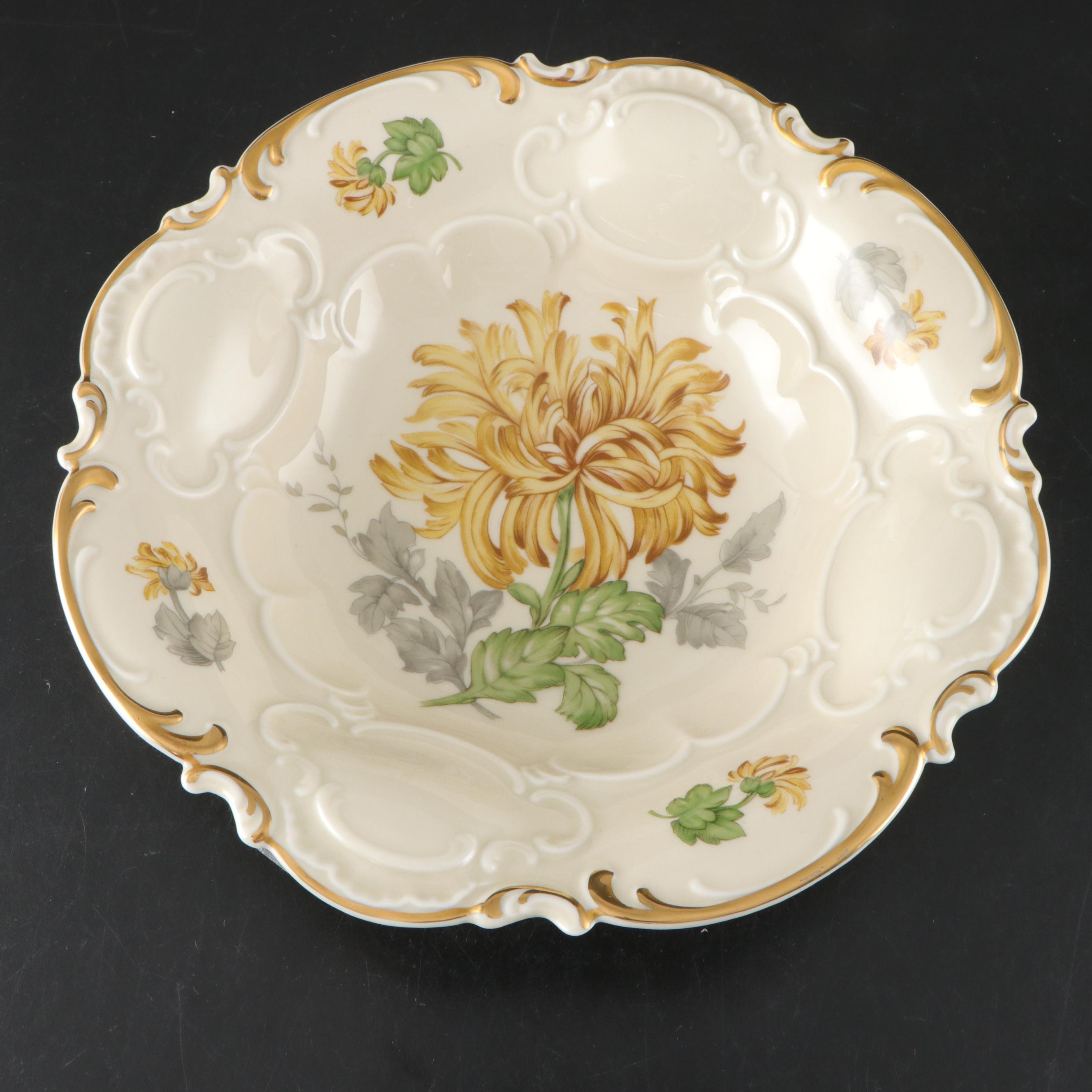 Hutschenreuther "The Chrysanthemum" Dessert Set with Other Tableware