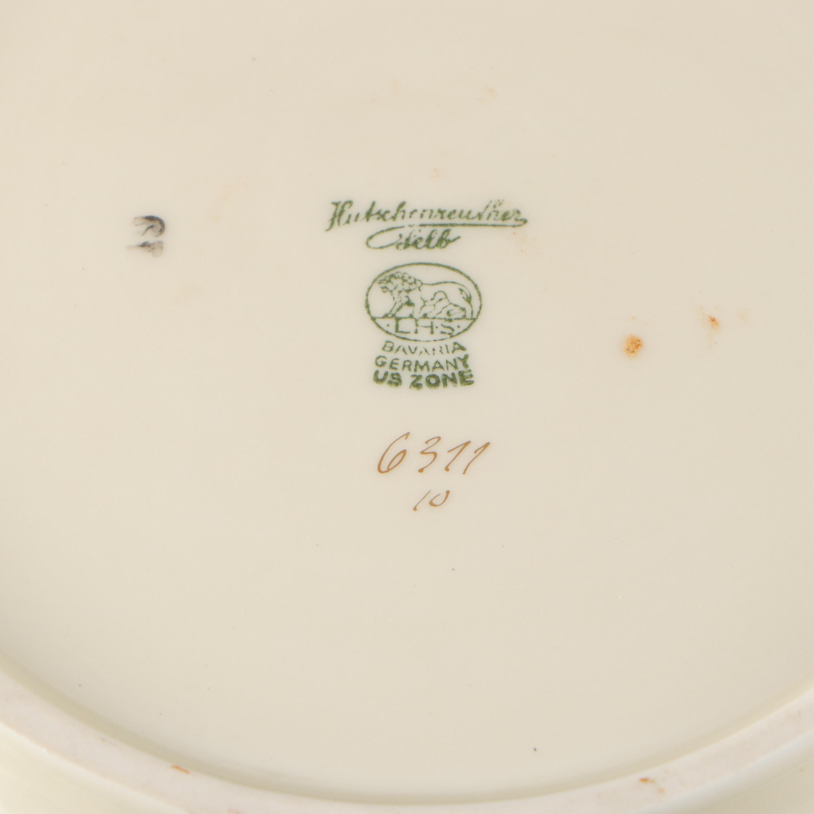 Hutschenreuther "The Chrysanthemum" Dessert Set with Other Tableware