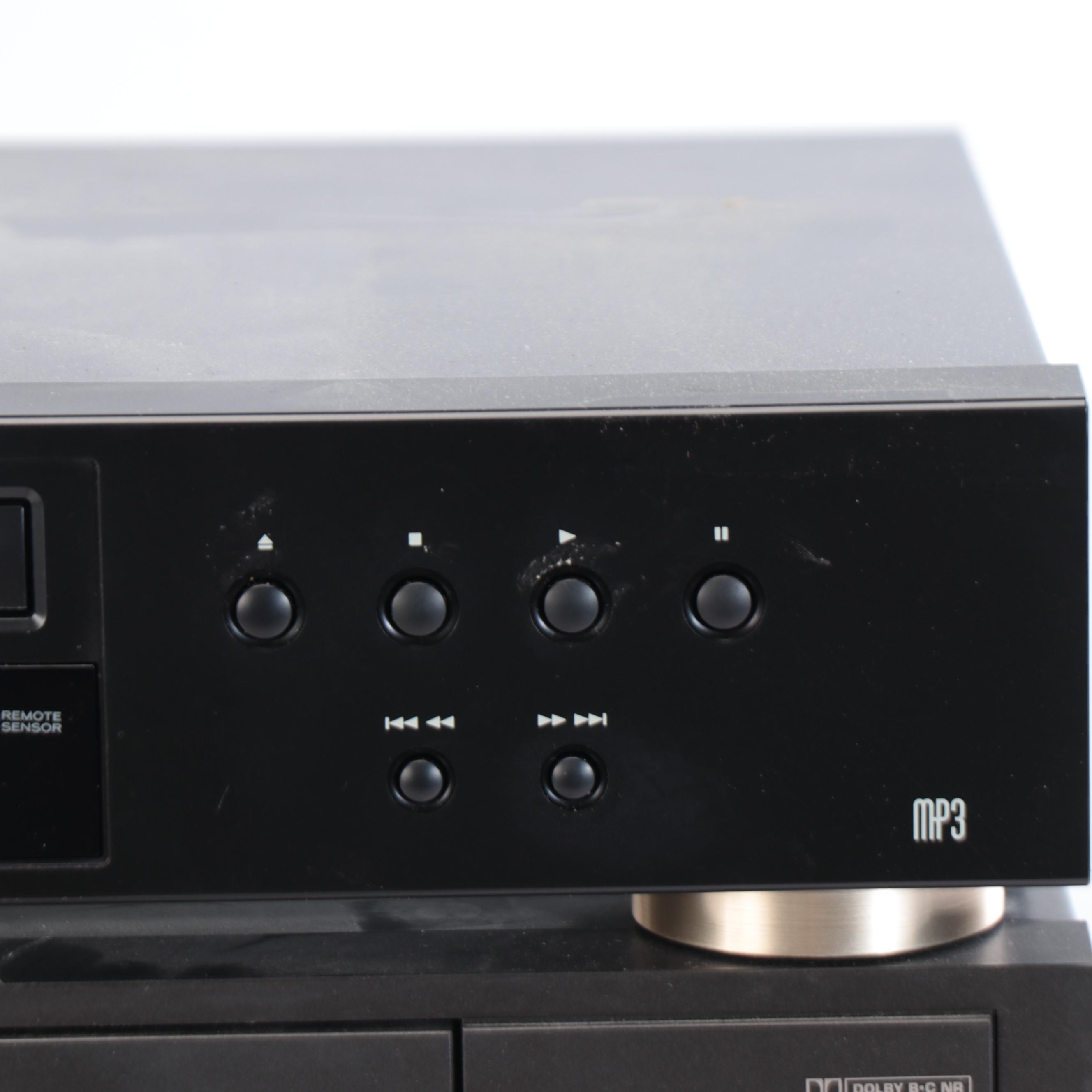 Sherwood Stereo Receiver, Technics Double Tape Deck and TEAC CD Player