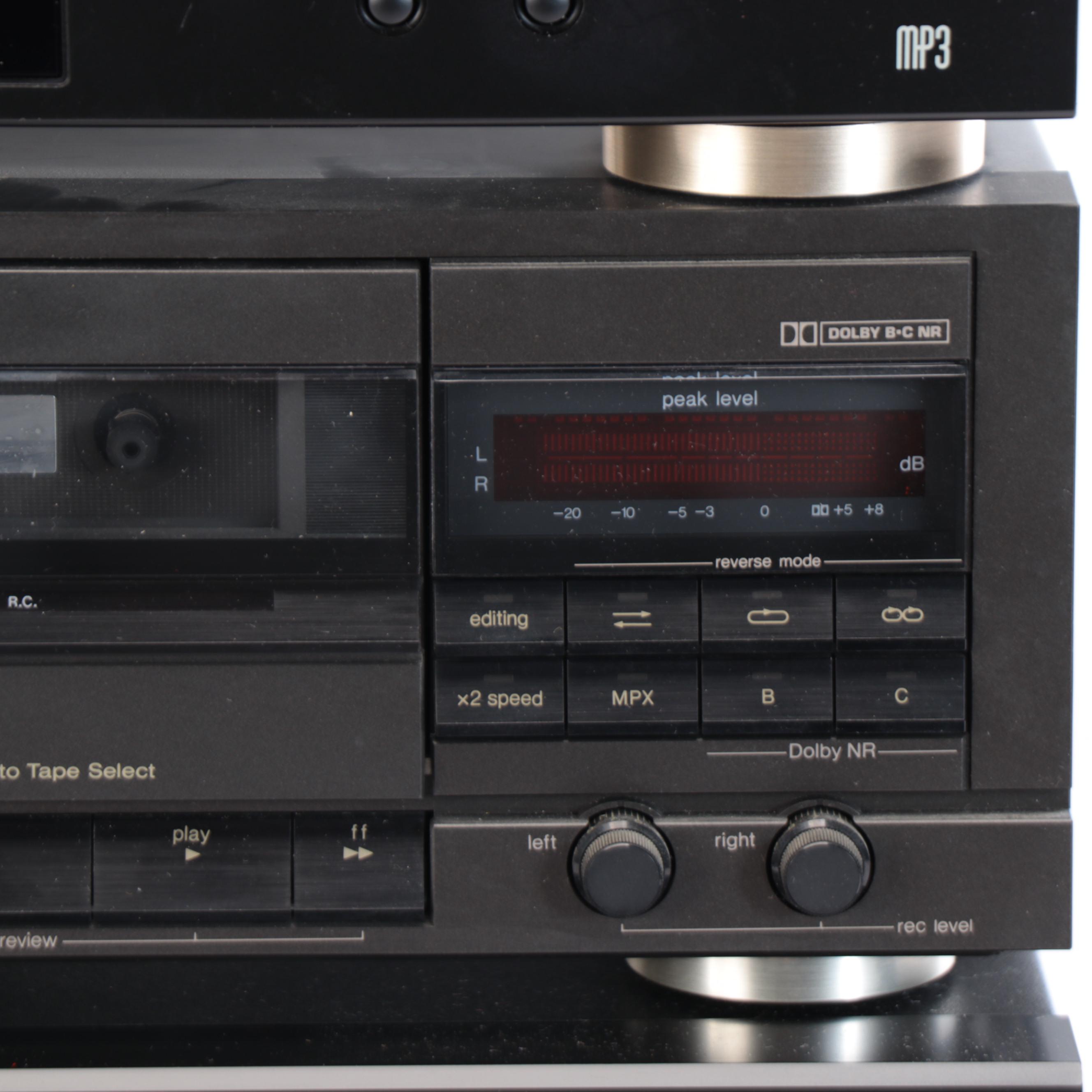 Sherwood Stereo Receiver, Technics Double Tape Deck and TEAC CD Player