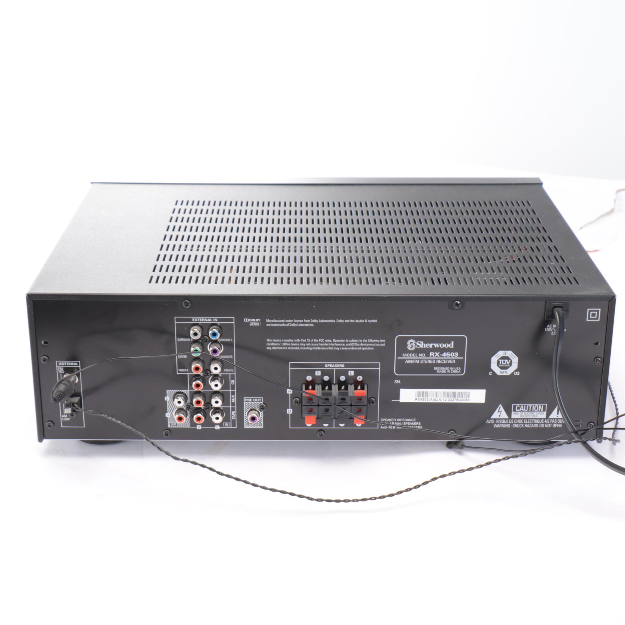 Sherwood Stereo Receiver, Technics Double Tape Deck and TEAC CD Player