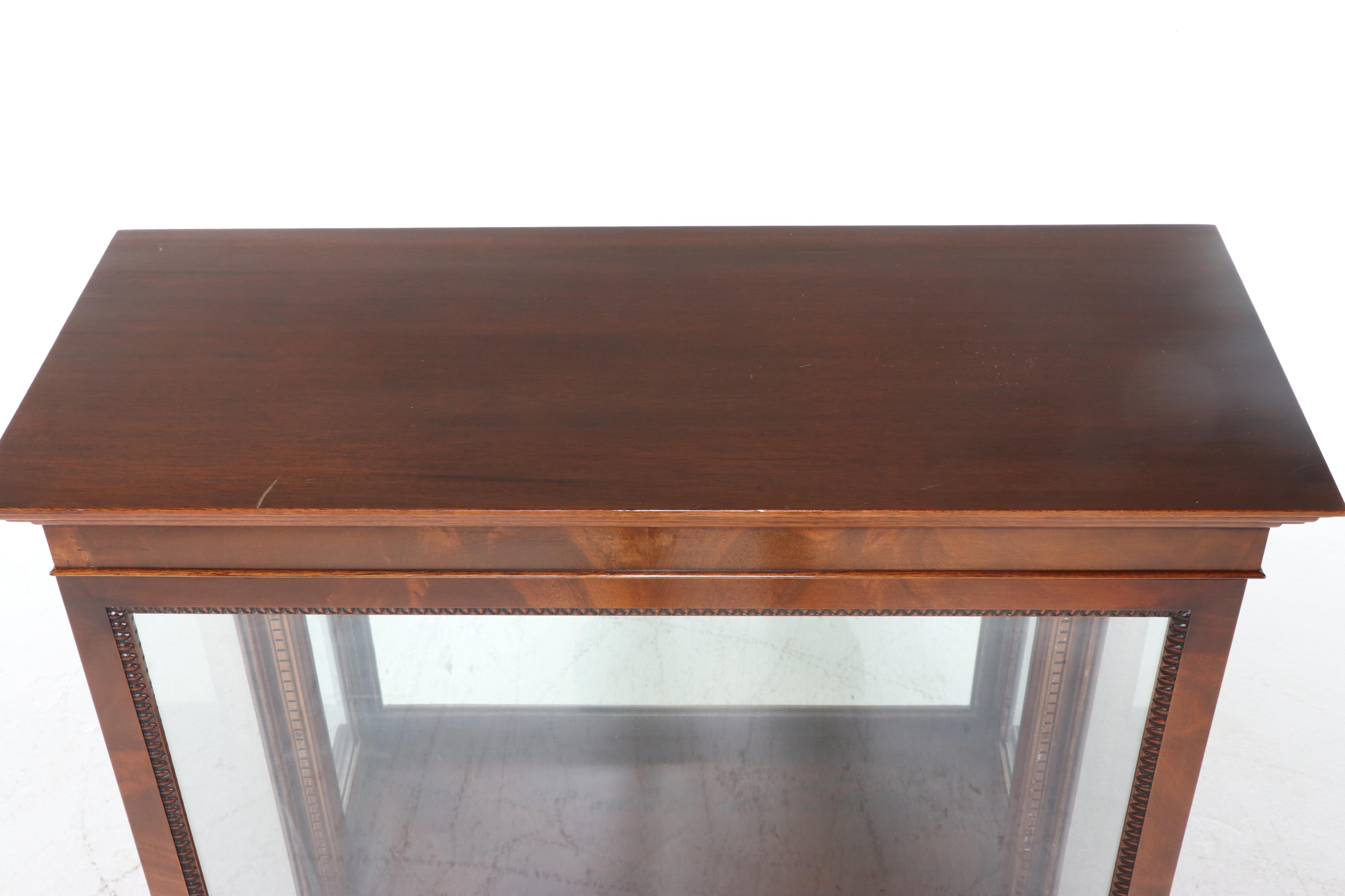 Colonial Manufacturing Co. "Treasure House" Mahogany Display Cabinet-on-Stand