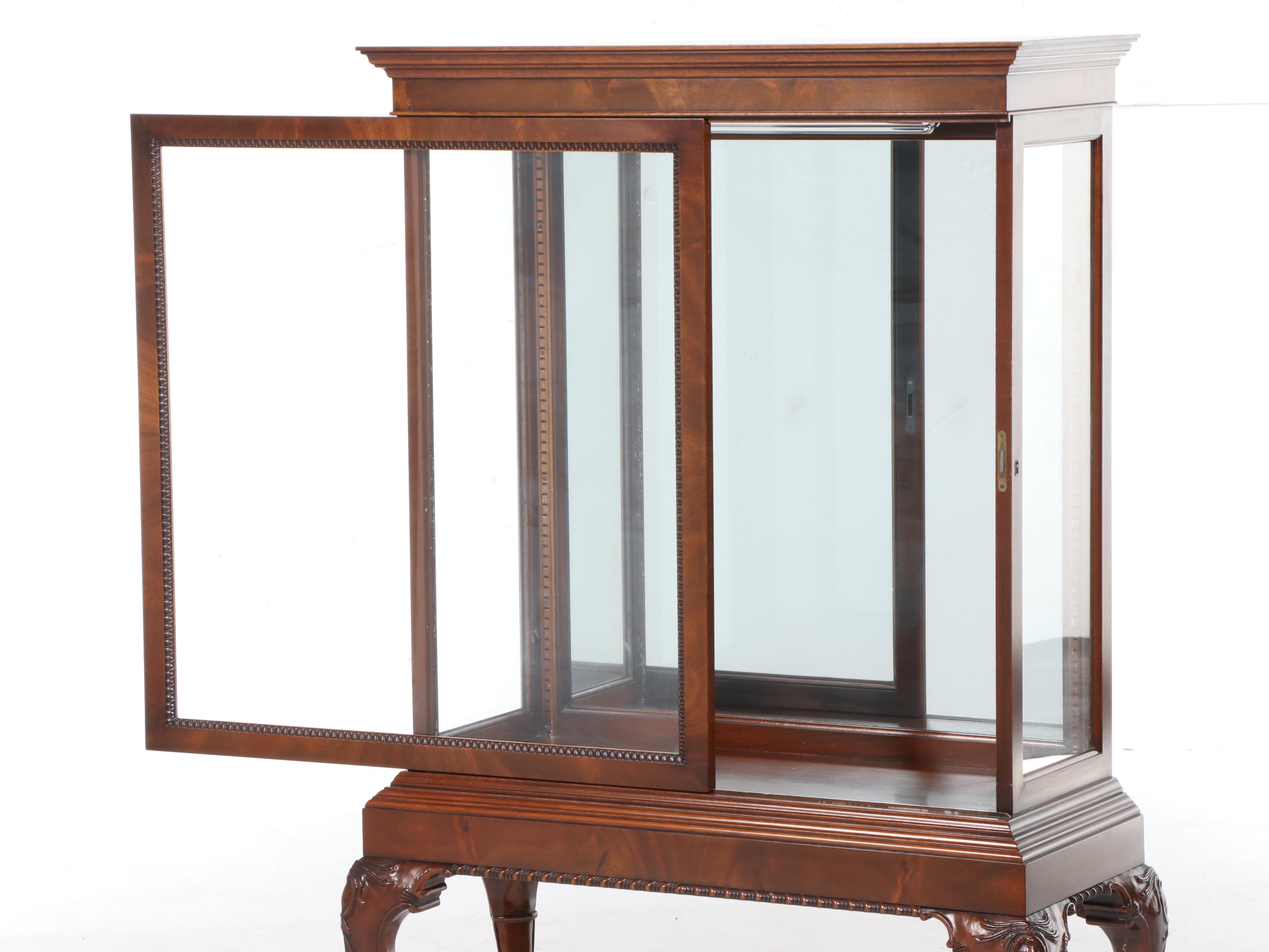 Colonial Manufacturing Co. "Treasure House" Mahogany Display Cabinet-on-Stand