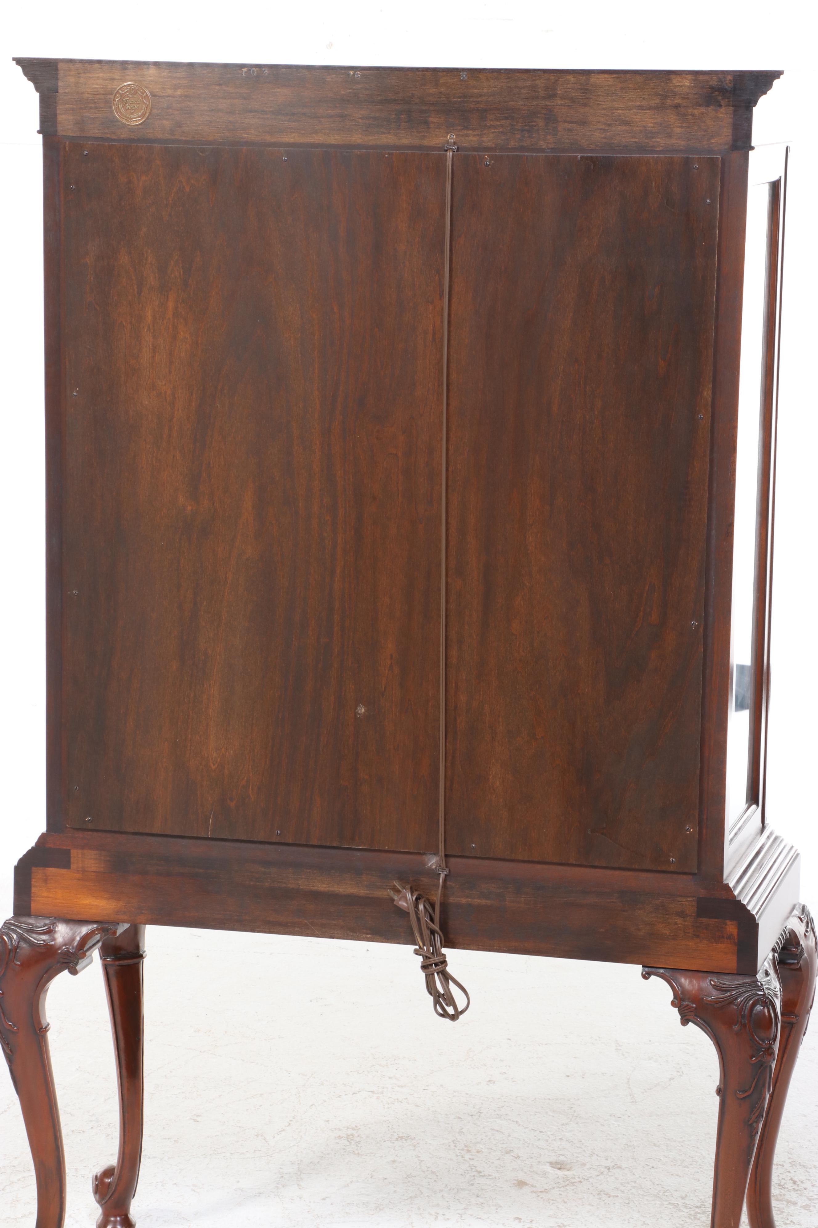 Colonial Manufacturing Co. "Treasure House" Mahogany Display Cabinet-on-Stand