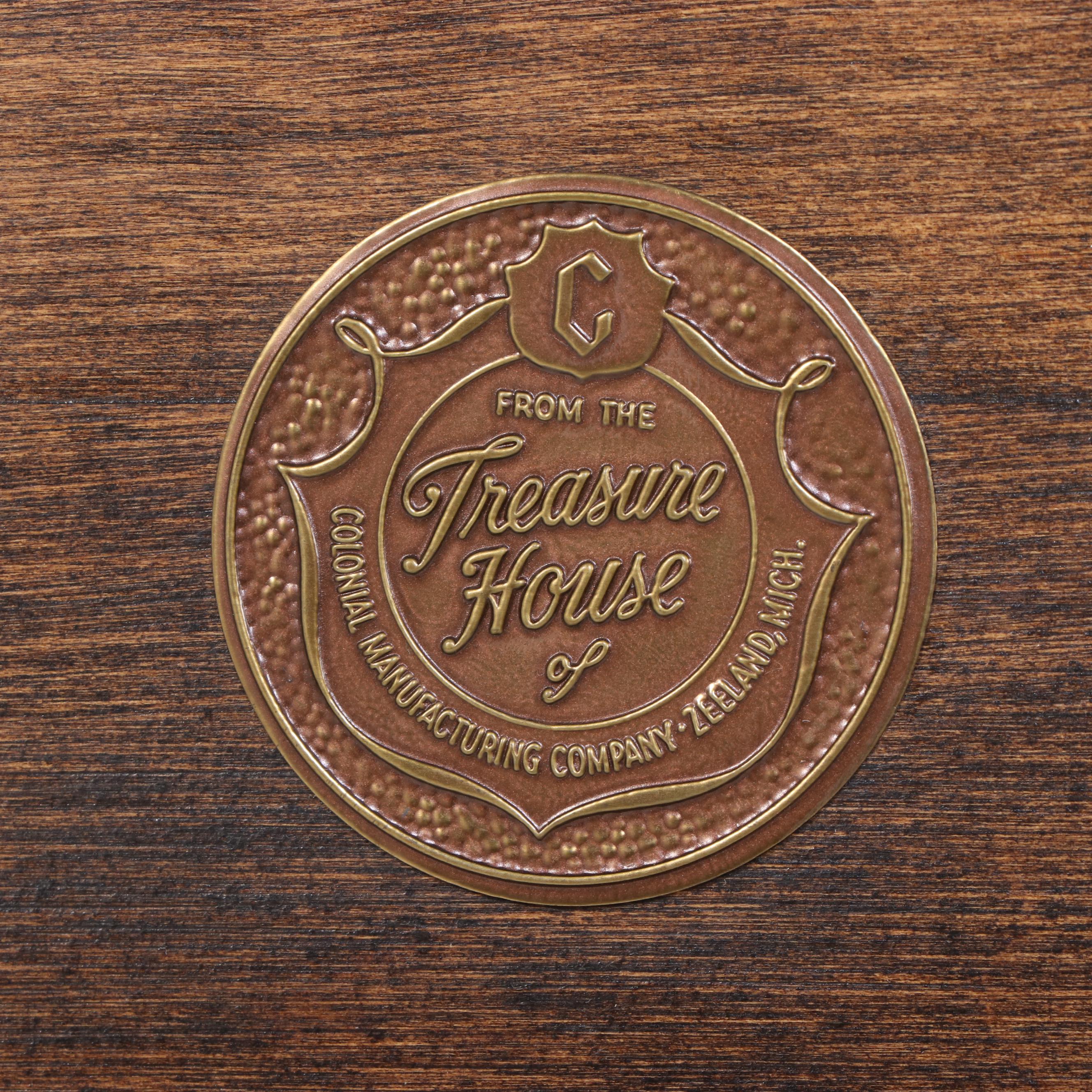 Colonial Manufacturing Co. "Treasure House" Mahogany Display Cabinet-on-Stand