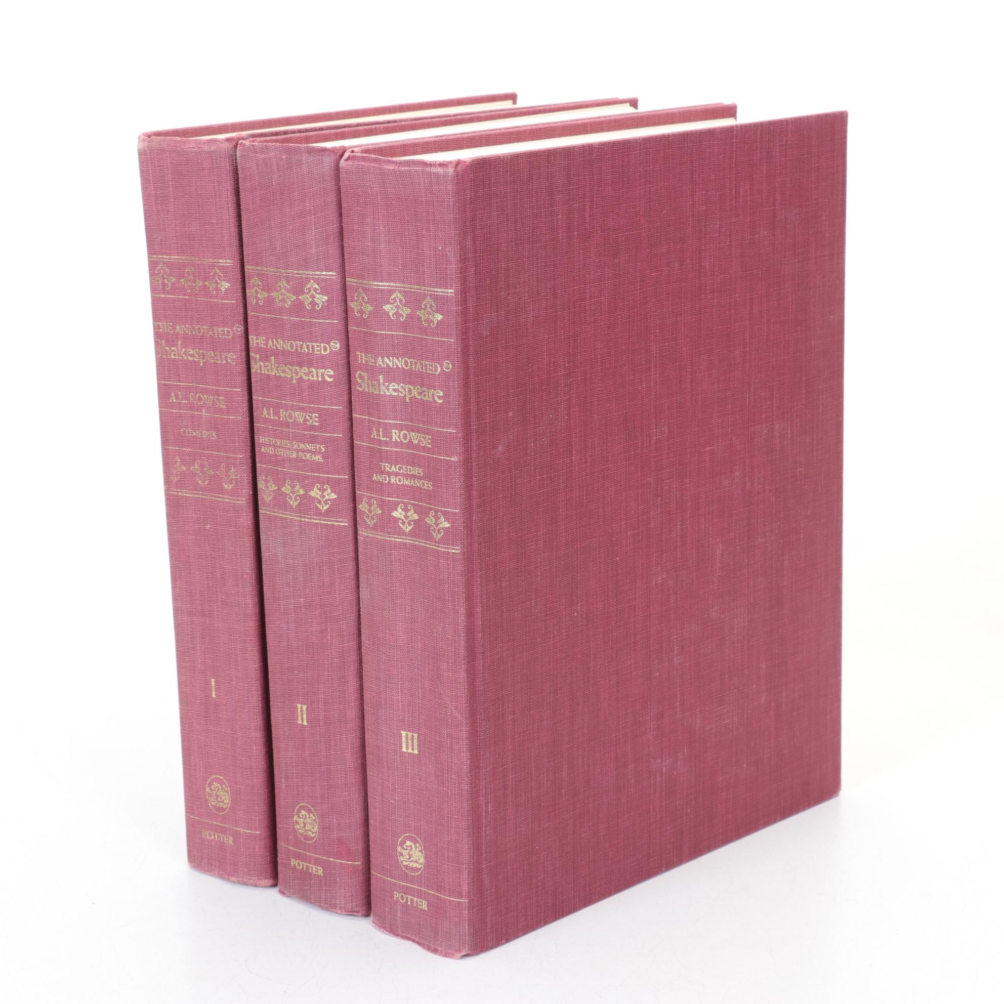"The Annotated Shakespeare" Collection with Notes by A. L. Rowse