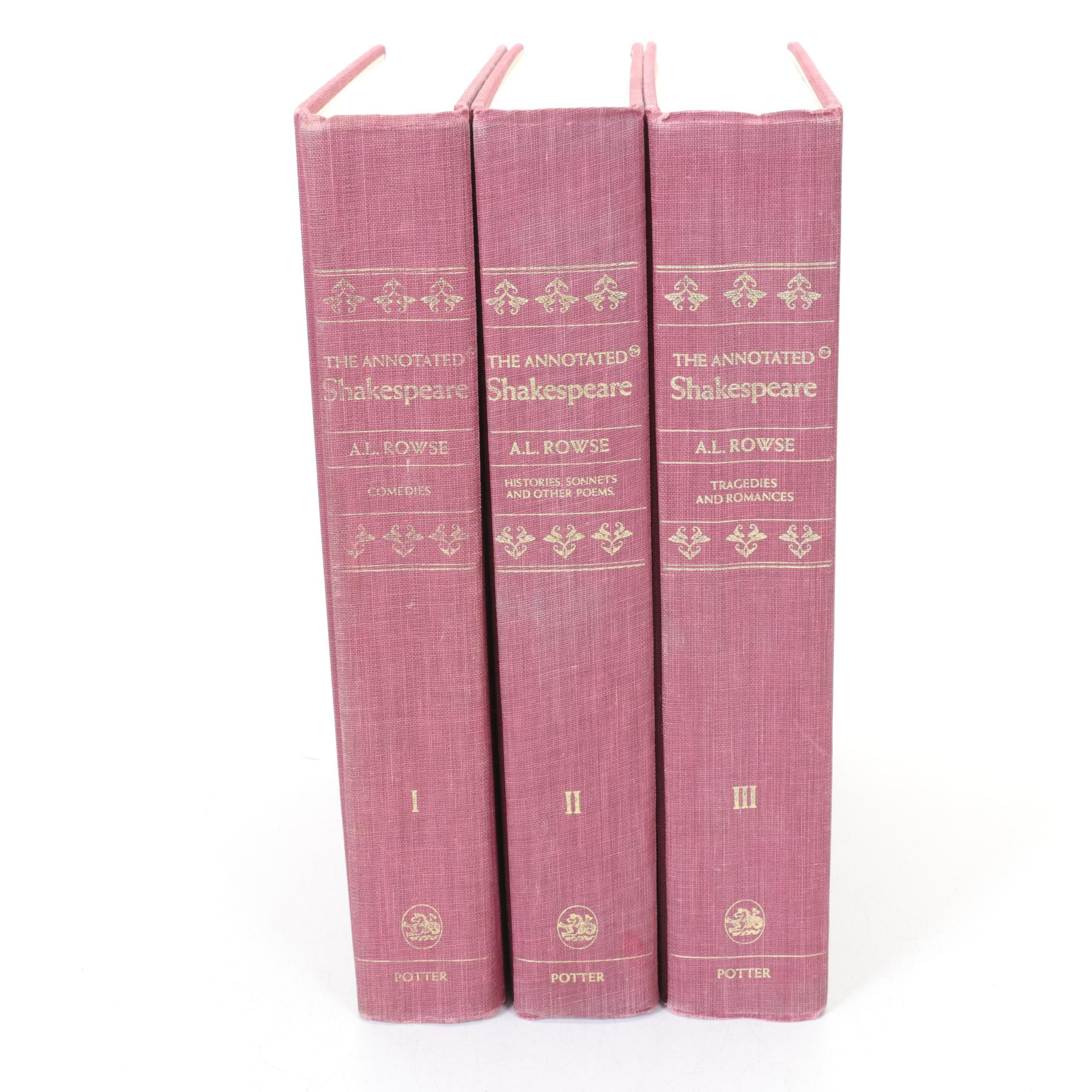 "The Annotated Shakespeare" Collection with Notes by A. L. Rowse