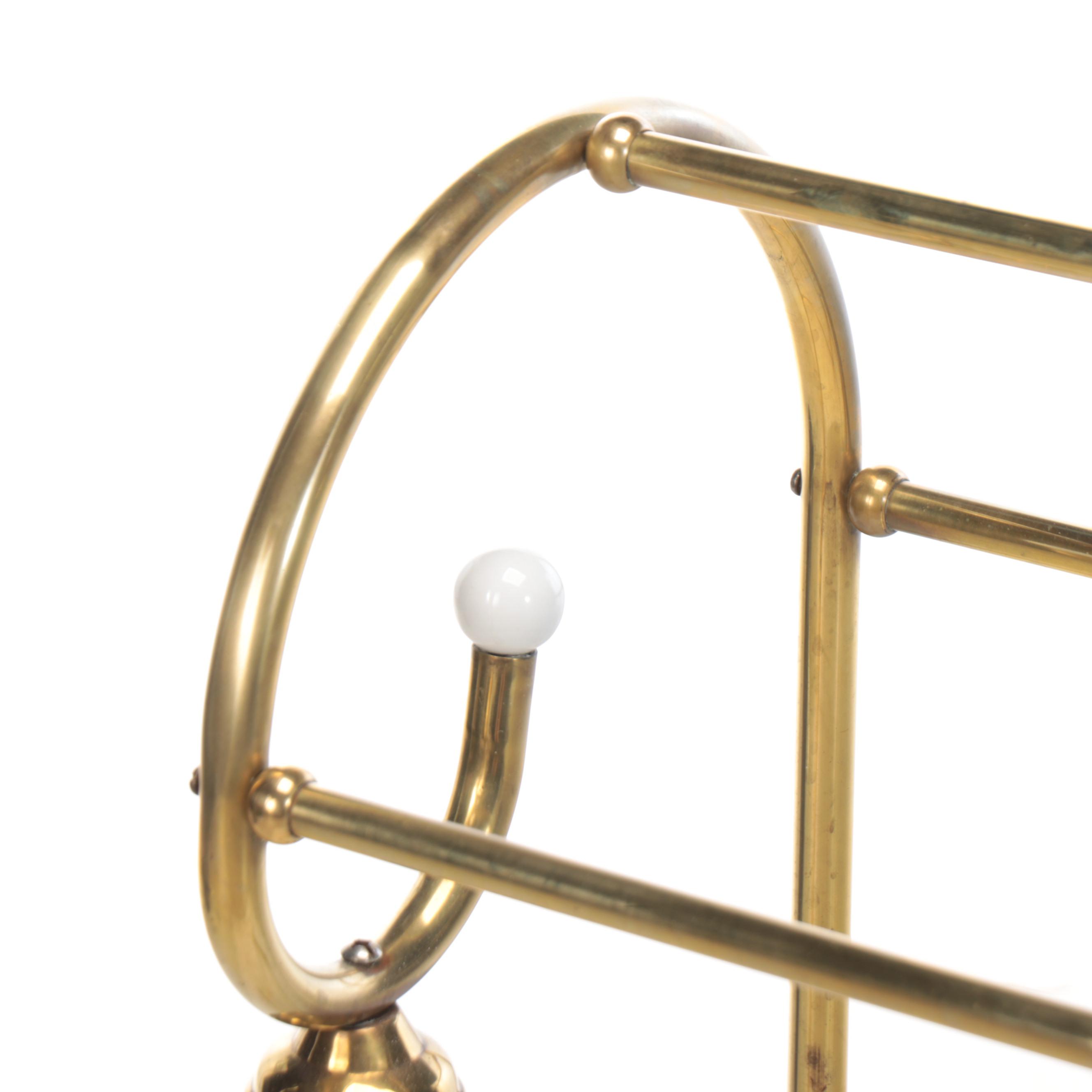 Victorian Style Brass Quilt Rack, 20th Century