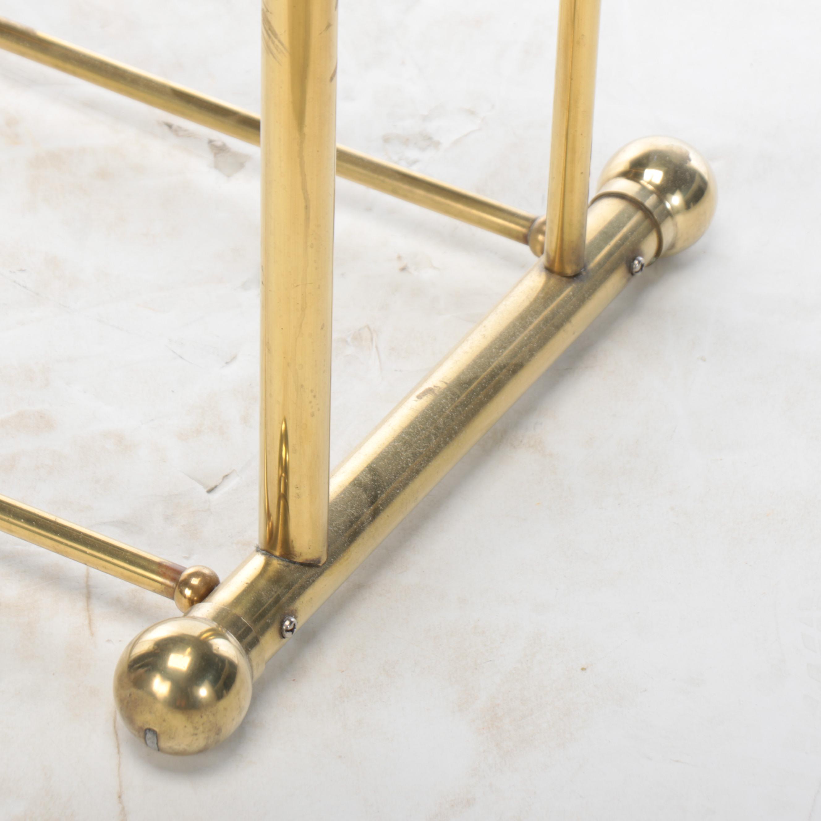 Victorian Style Brass Quilt Rack, 20th Century