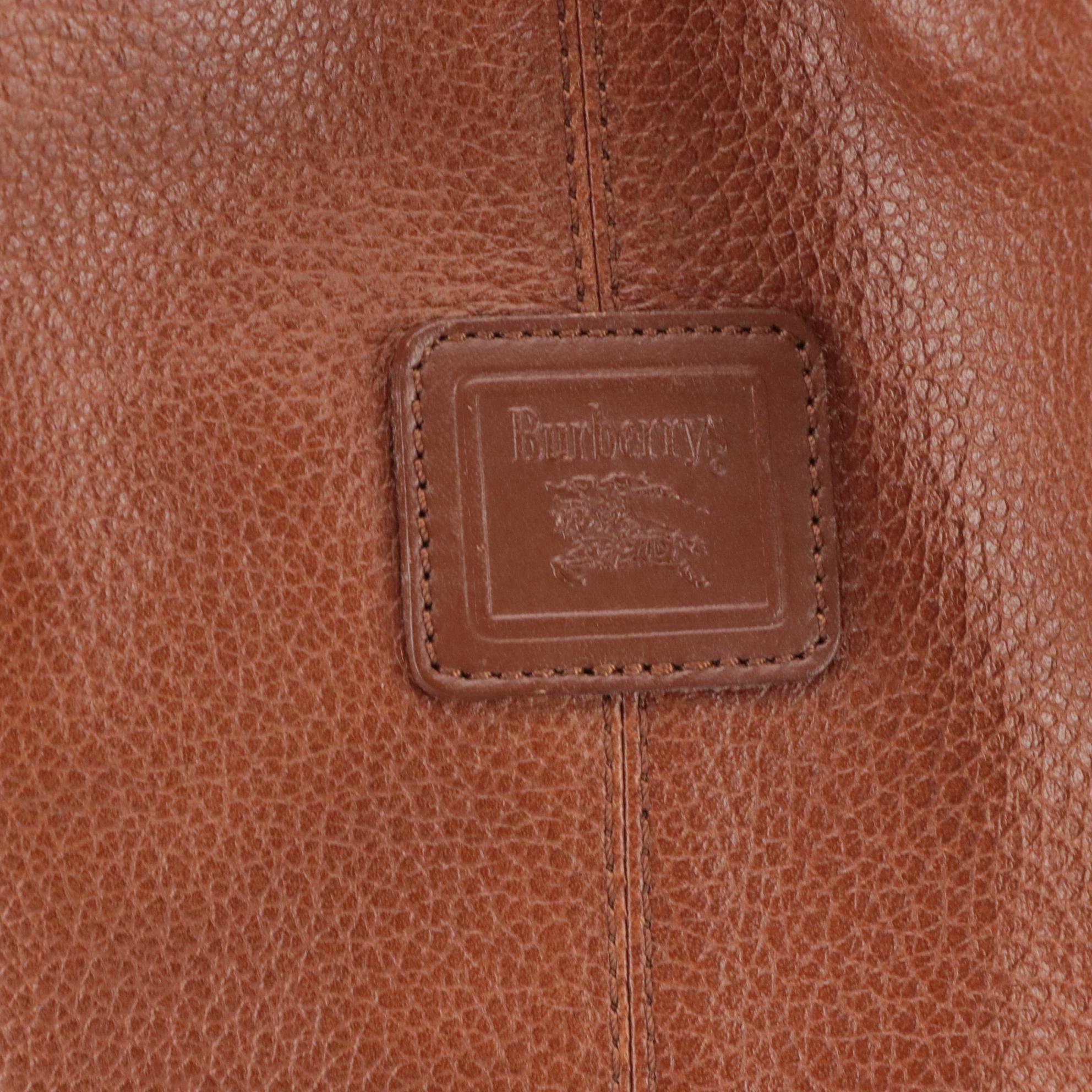 Burberrys Grain Leather Drawstring Shoulder Bag