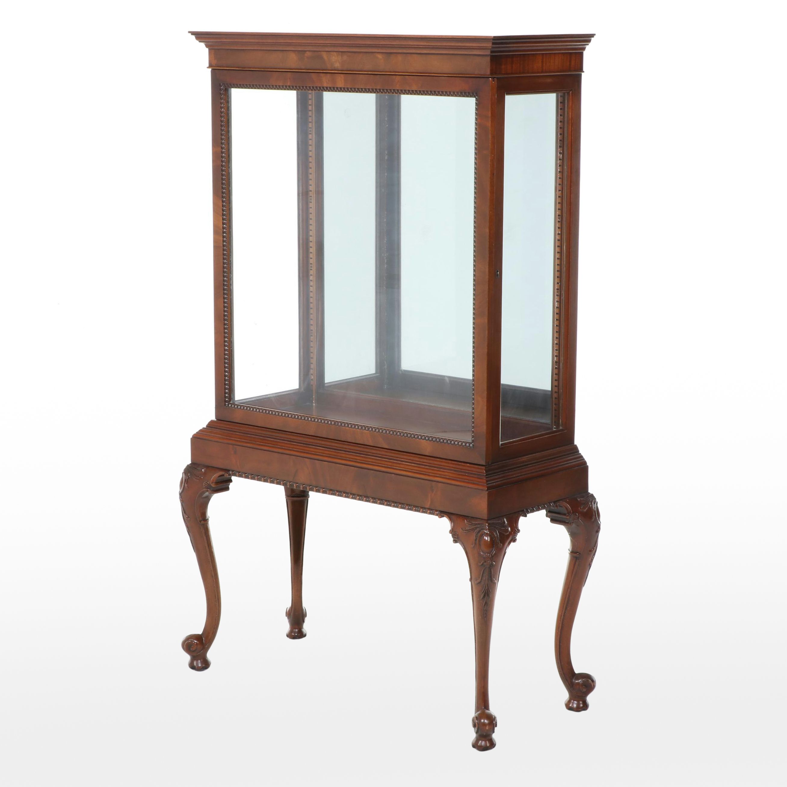Colonial Manufacturing Co. "Treasure House" Mahogany Display Cabinet-on-Stand