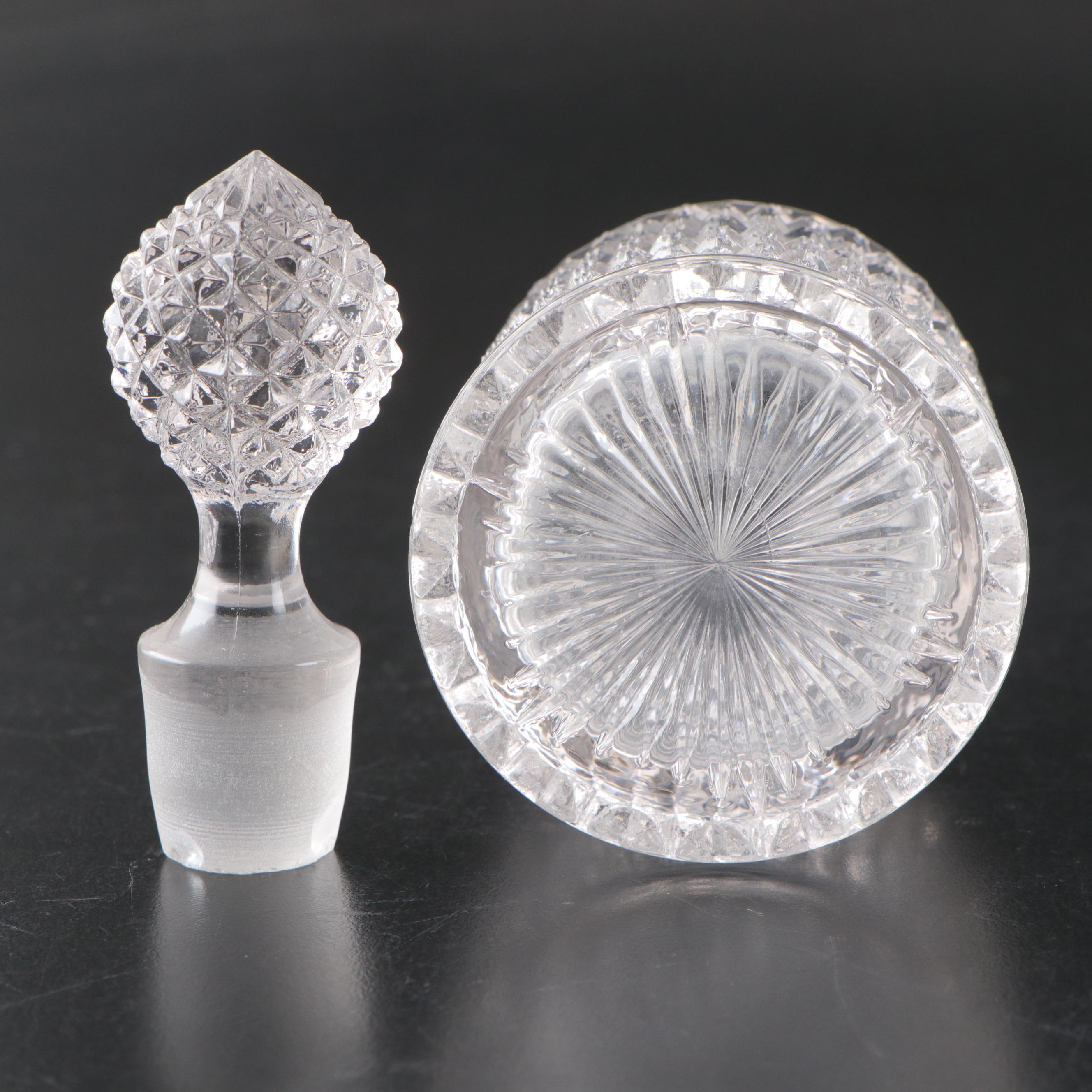 American Brilliant Style Cut Glass and Crystal Perfume Bottles, 20th Century