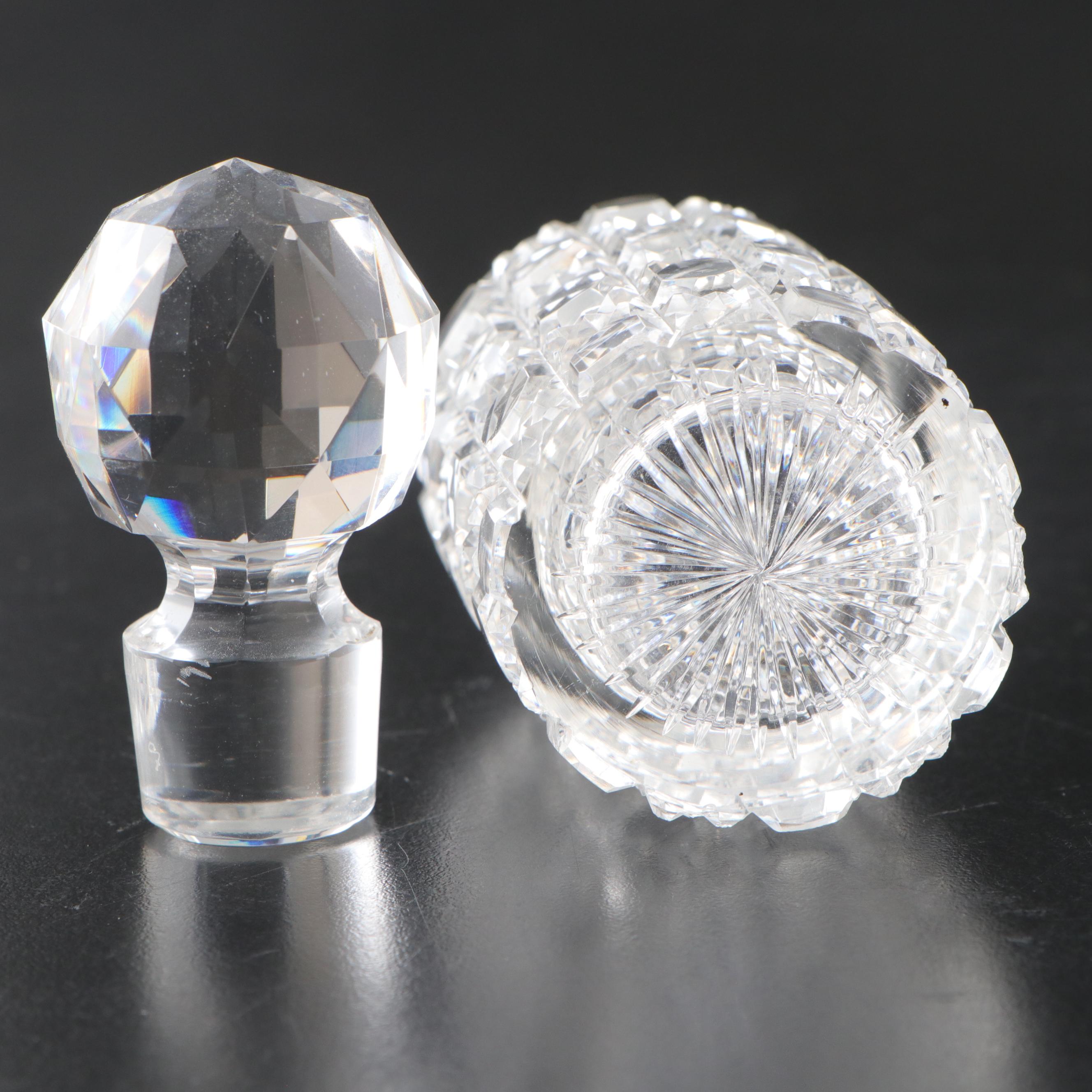 American Brilliant Style Cut Glass and Crystal Perfume Bottles, 20th Century