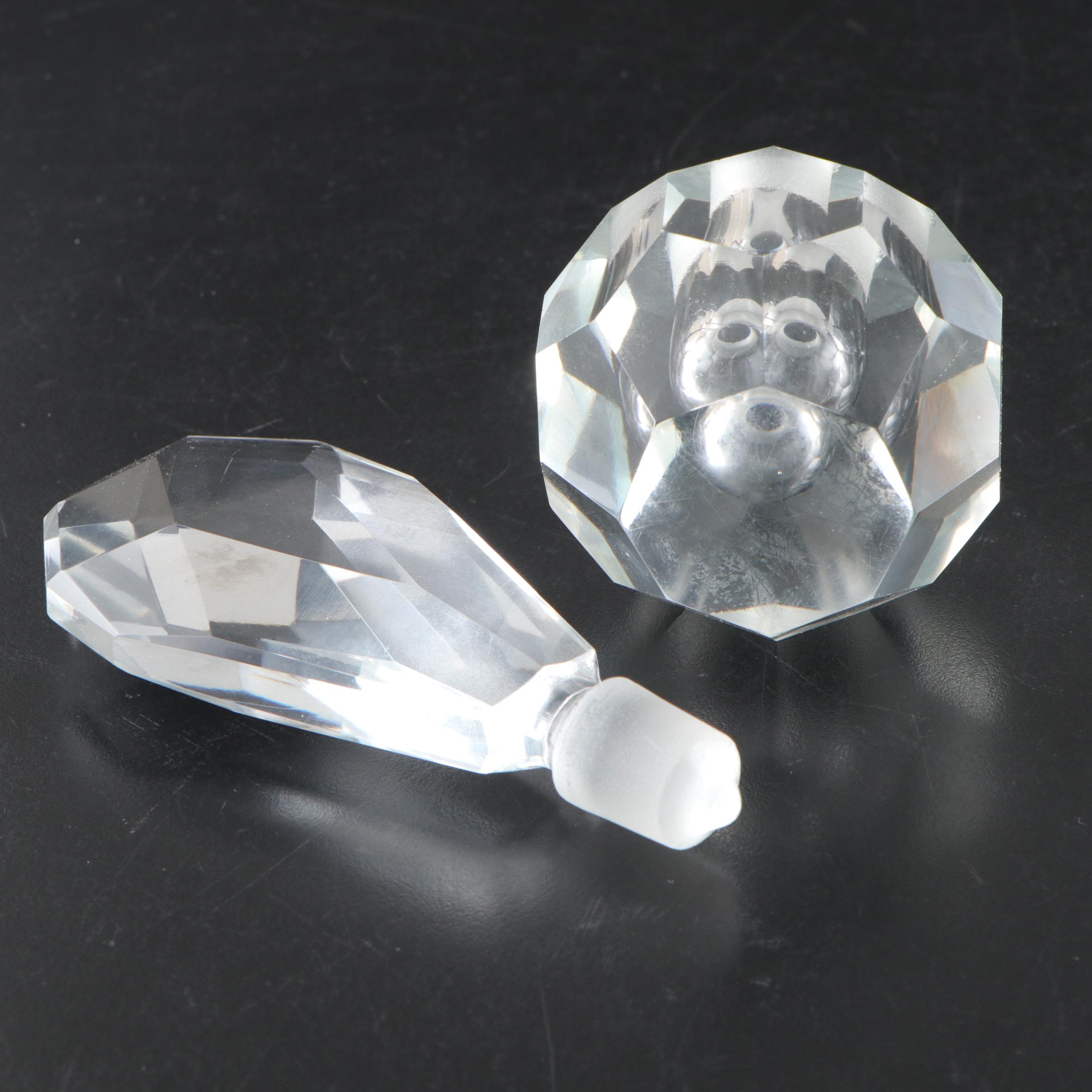 American Brilliant Style Cut Glass and Crystal Perfume Bottles, 20th Century