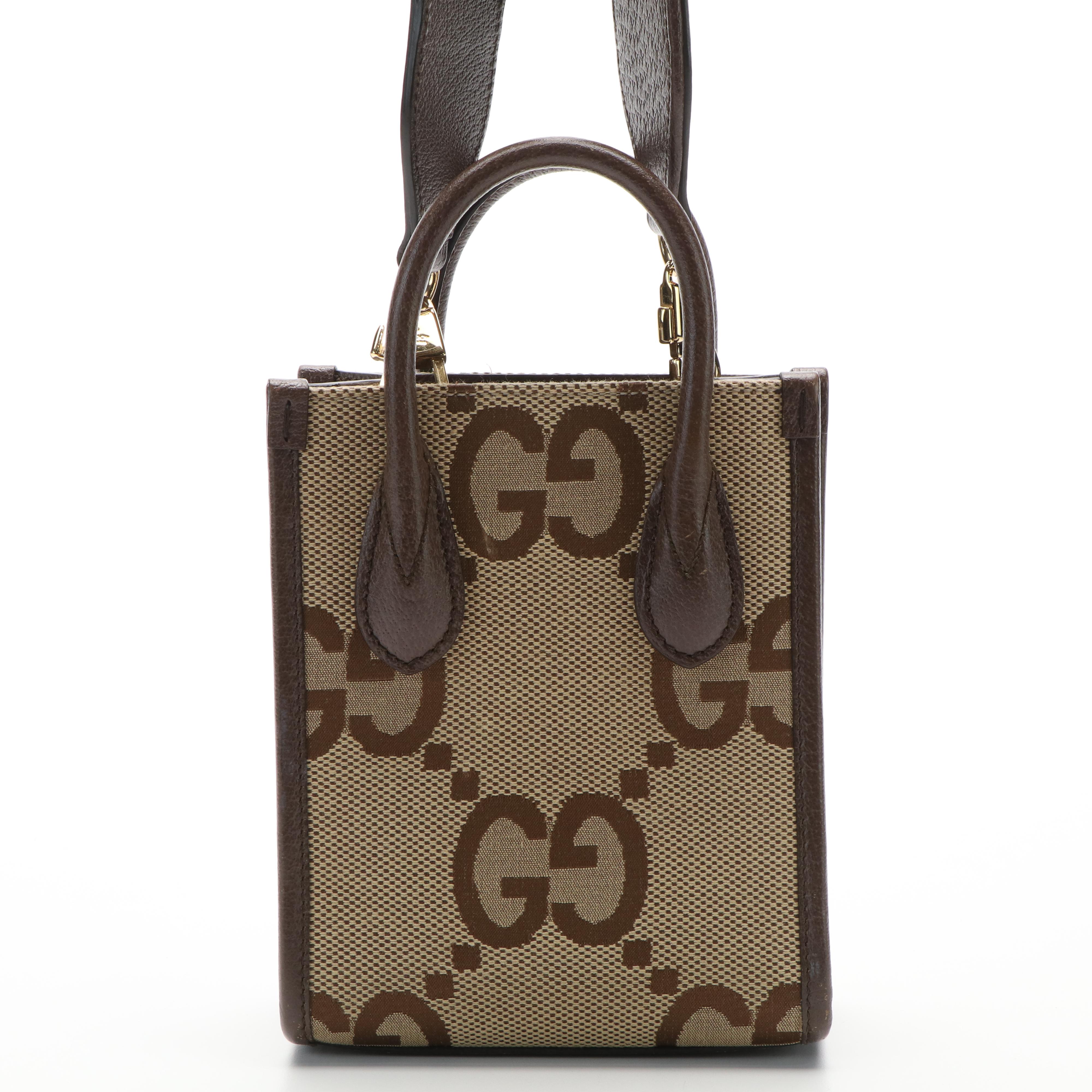 Gucci Jumbo GG Mini Canvas and Leather Tote Bag