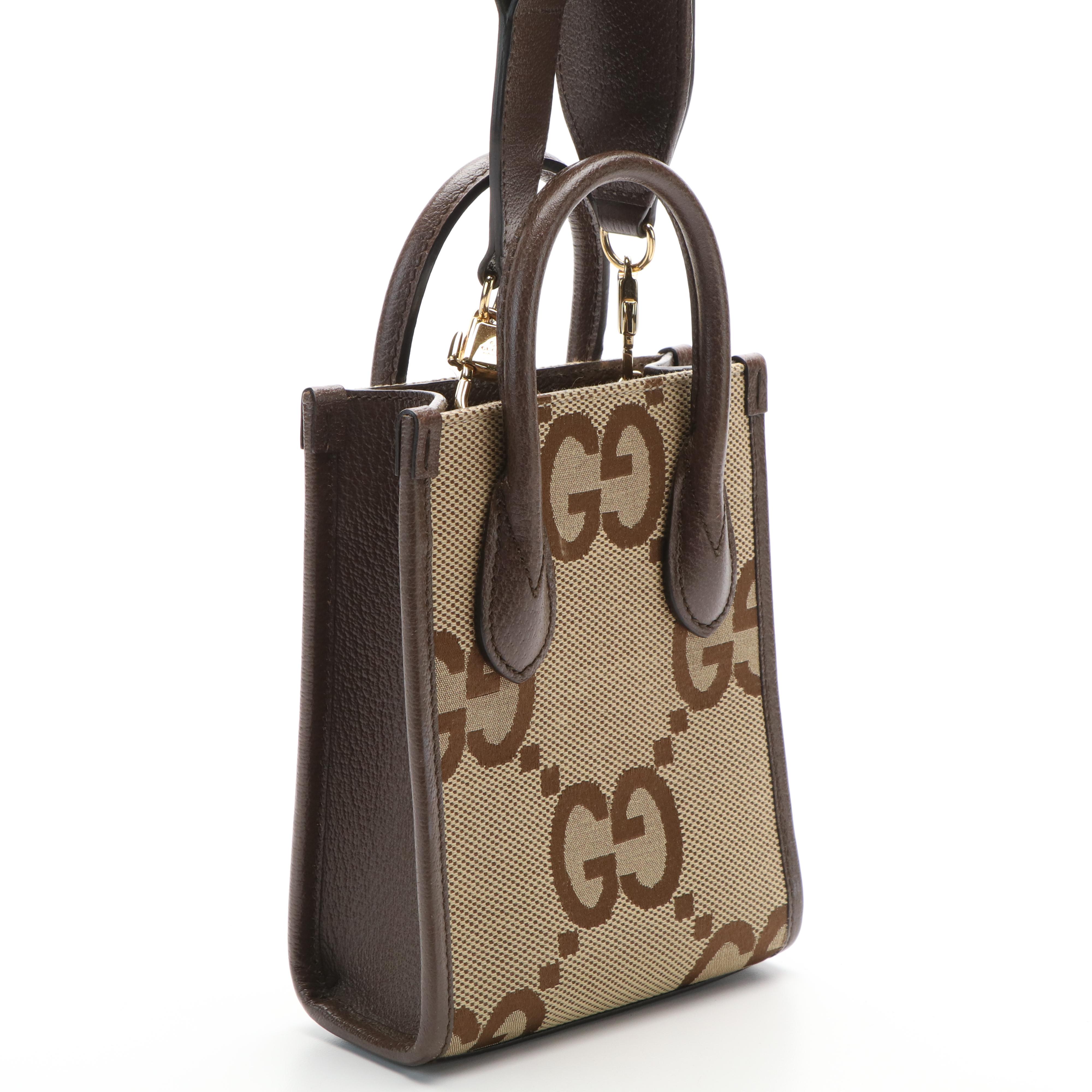 Gucci Jumbo GG Mini Canvas and Leather Tote Bag