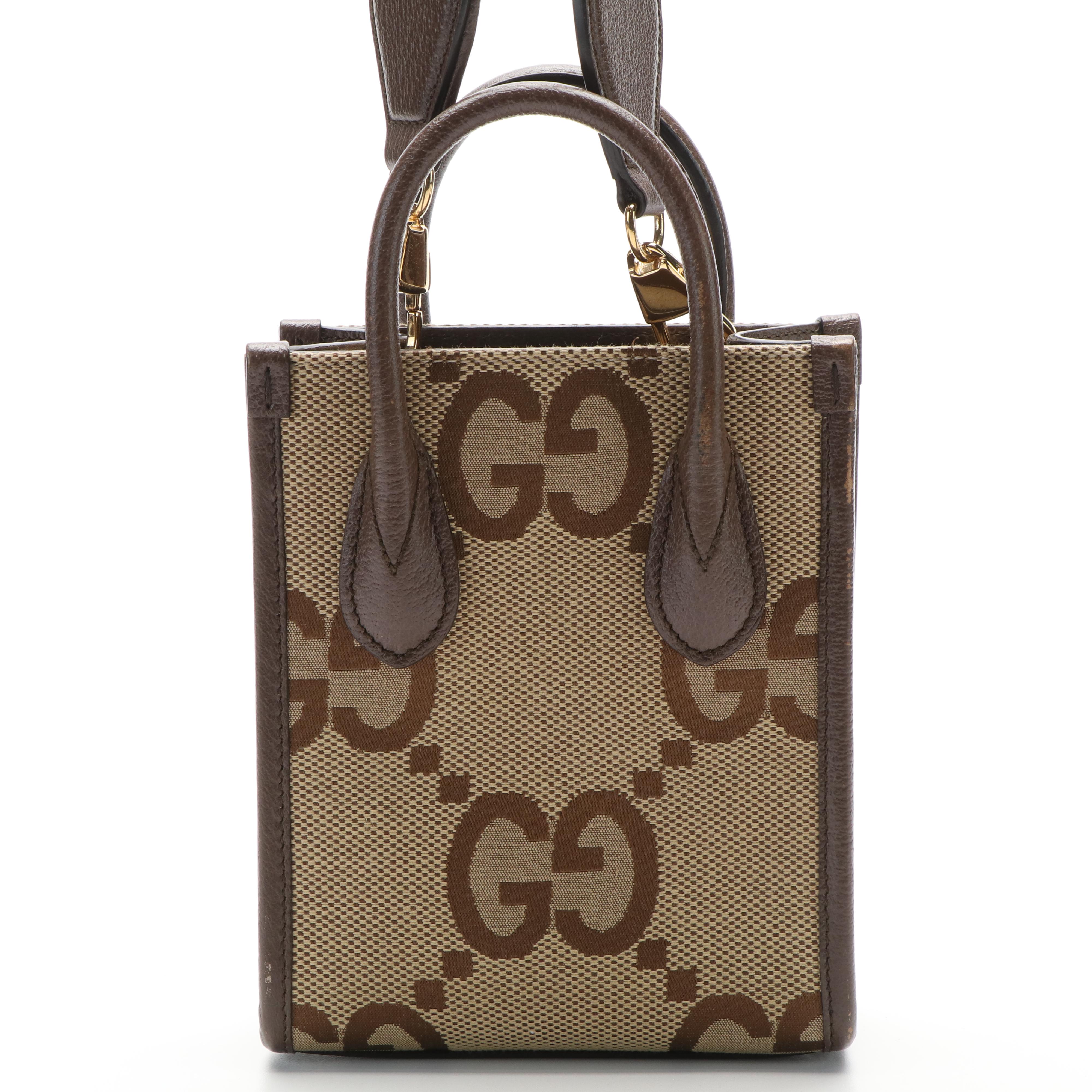 Gucci Jumbo GG Mini Canvas and Leather Tote Bag