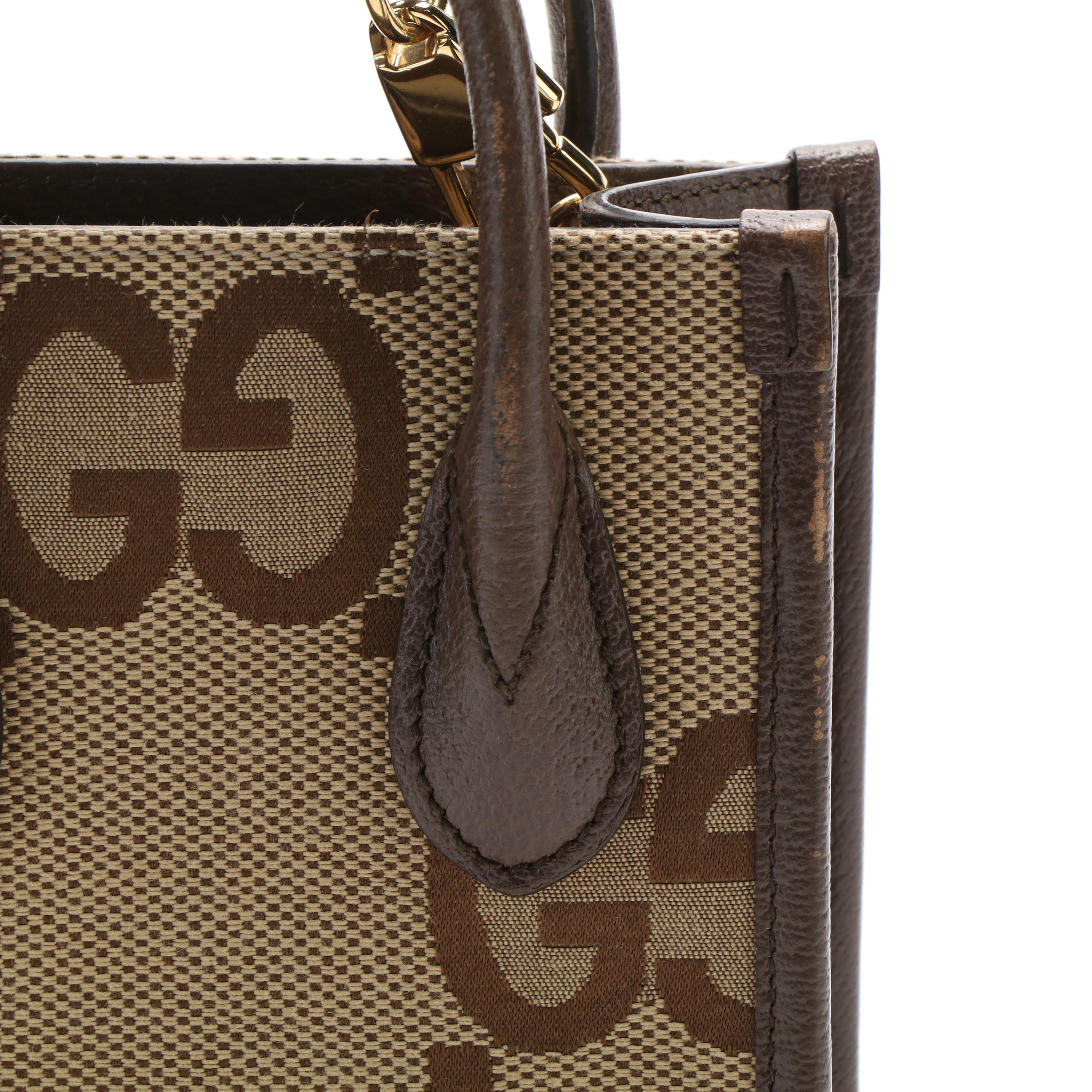 Gucci Jumbo GG Mini Canvas and Leather Tote Bag