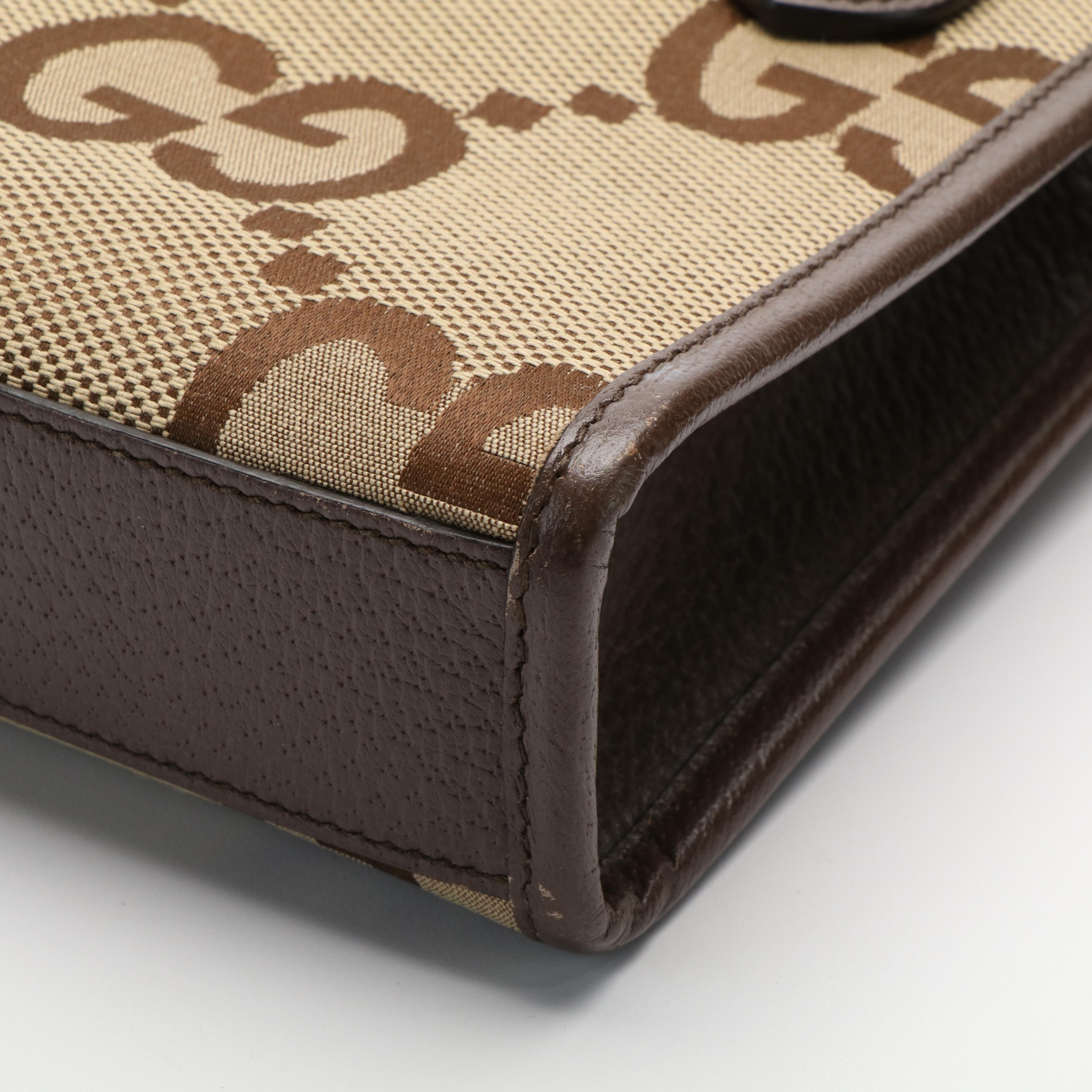 Gucci Jumbo GG Mini Canvas and Leather Tote Bag