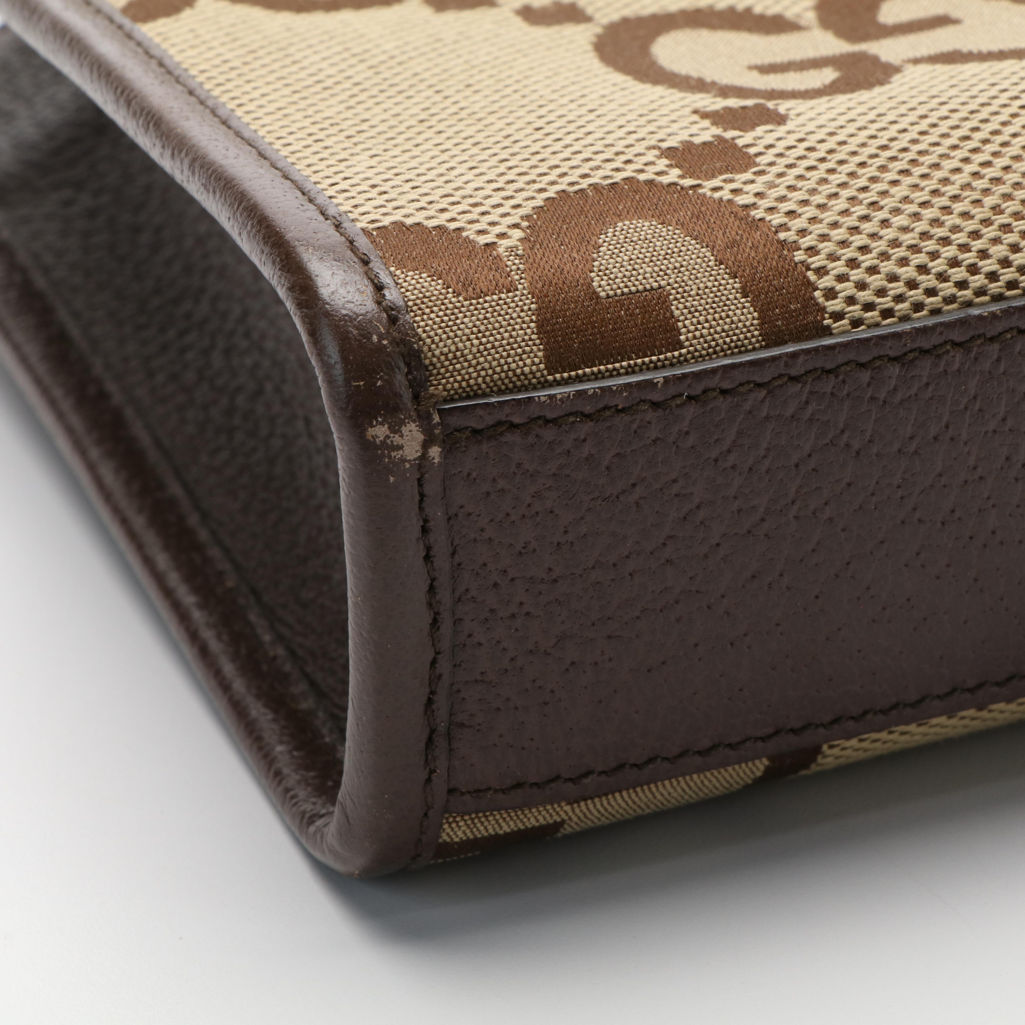 Gucci Jumbo GG Mini Canvas and Leather Tote Bag