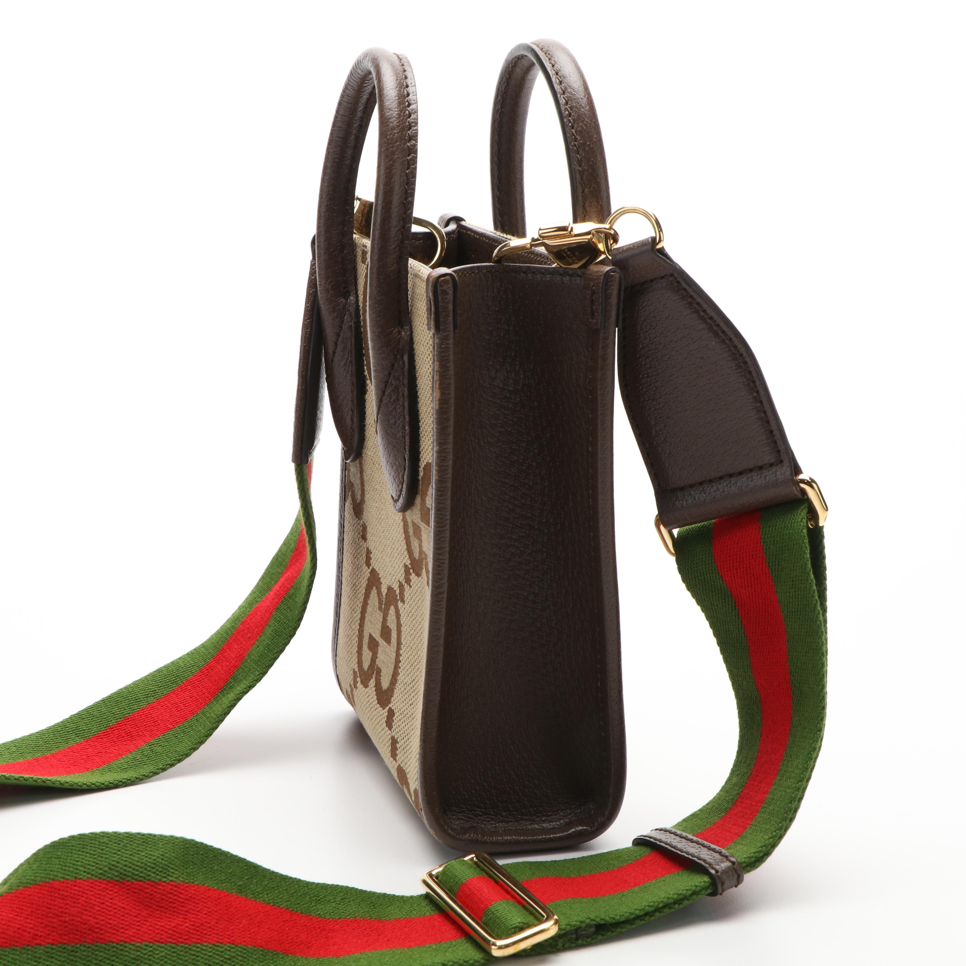 Gucci Jumbo GG Mini Canvas and Leather Tote Bag