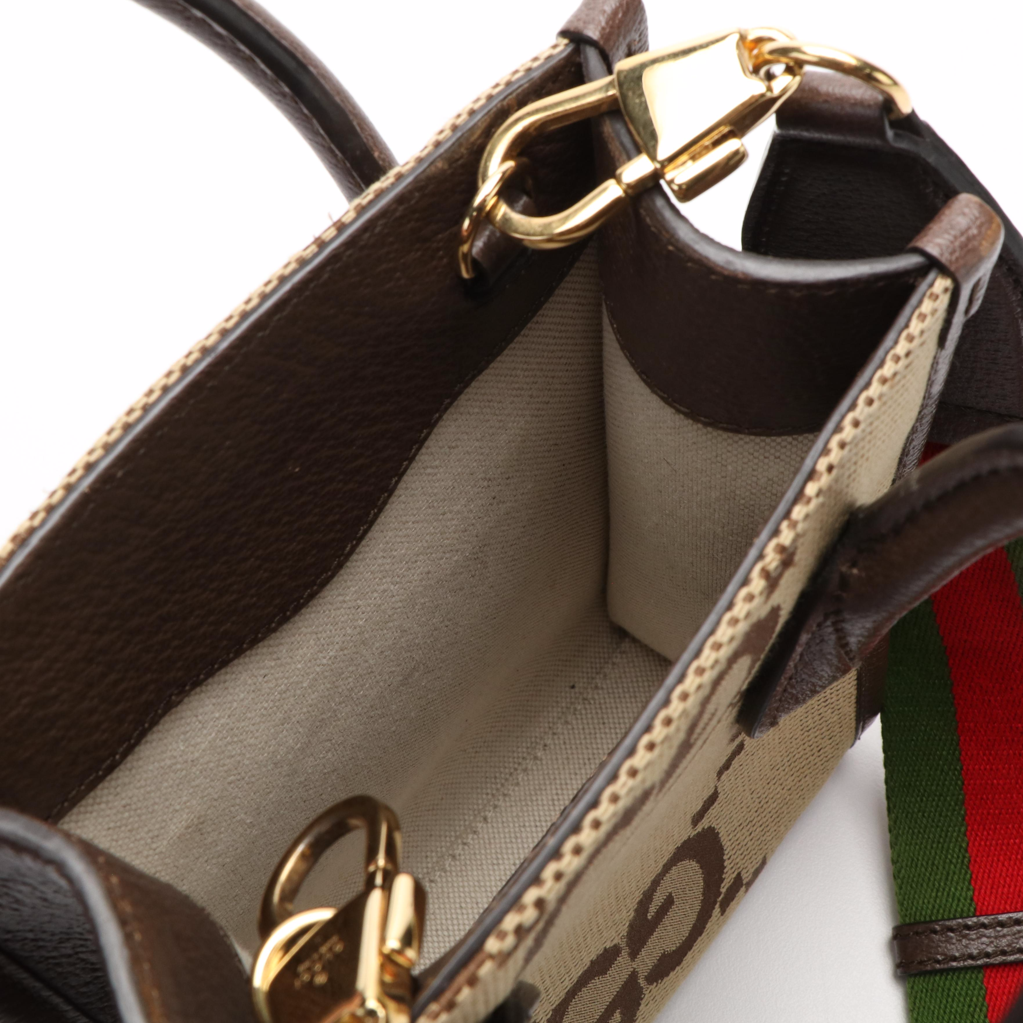 Gucci Jumbo GG Mini Canvas and Leather Tote Bag