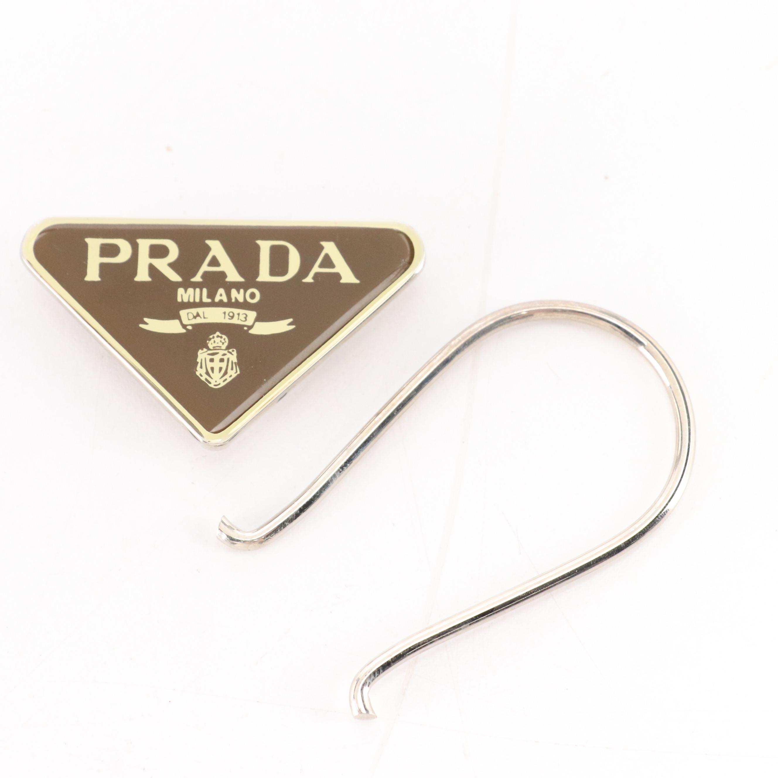 Prada Triangle Logo M285 Bag Charm/Key Ring