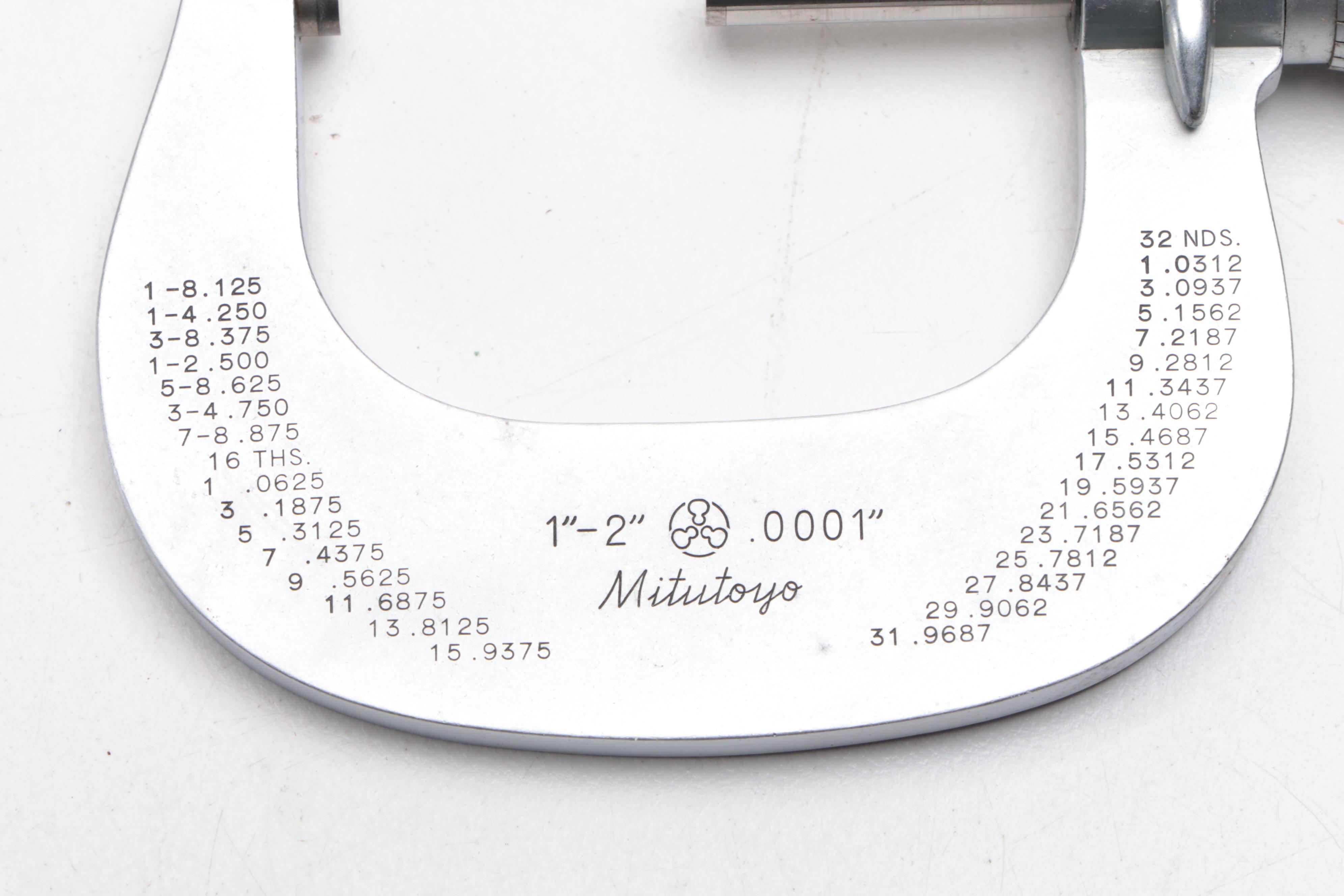Mitutoyo and Federal Products Corp Metal Micrometers