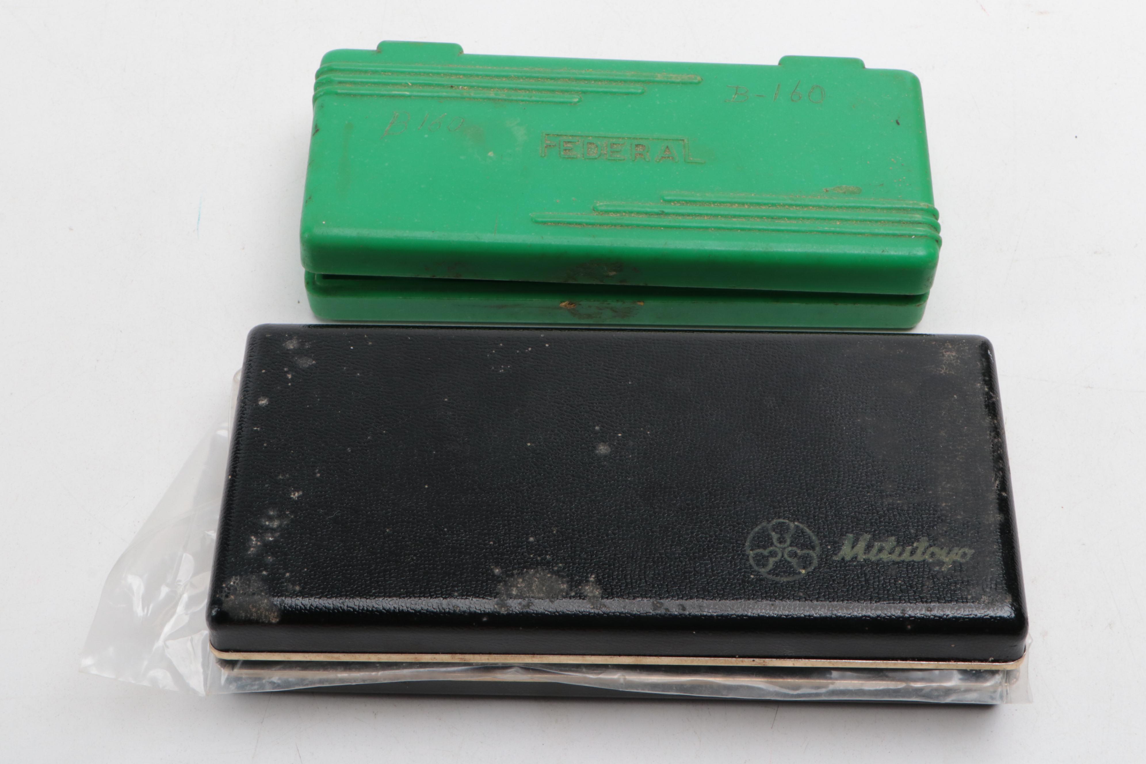 Mitutoyo and Federal Products Corp Metal Micrometers